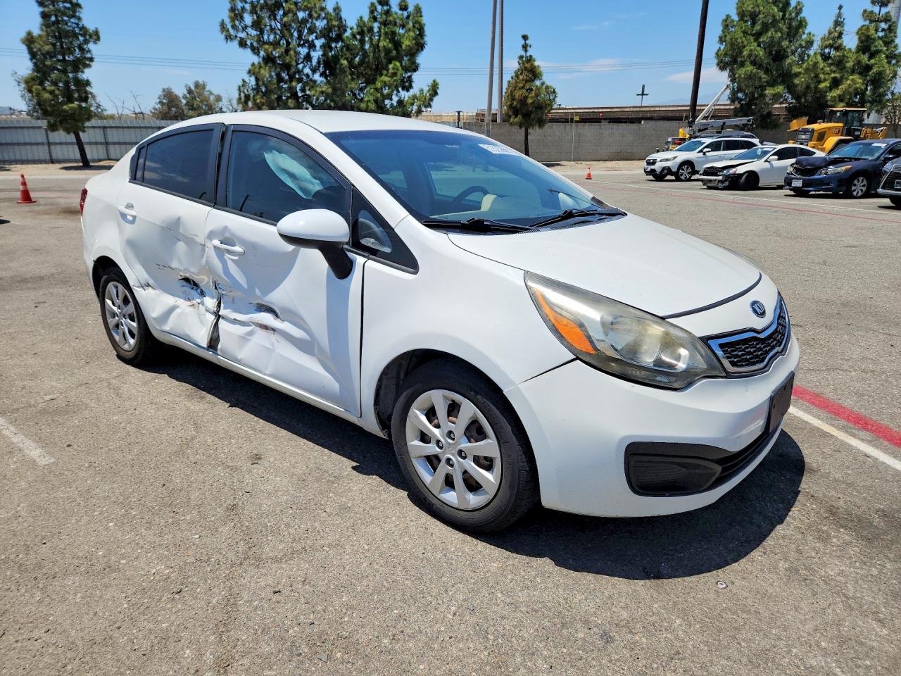 2013 Kia Rio Lx White vin: KNADM4A3XD6245975