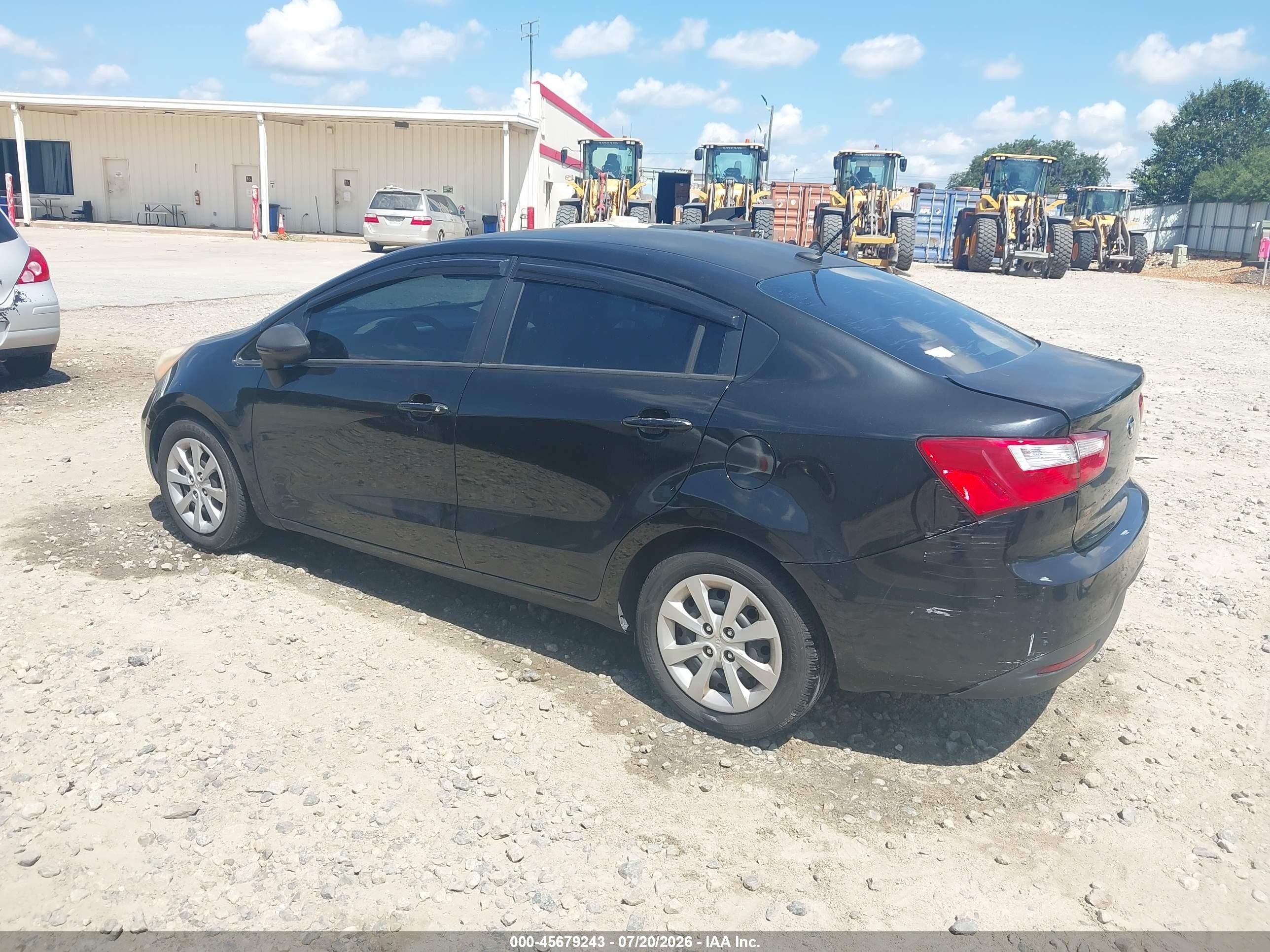 2013 Kia Rio Lx Черный vin: KNADM4A3XD6272531