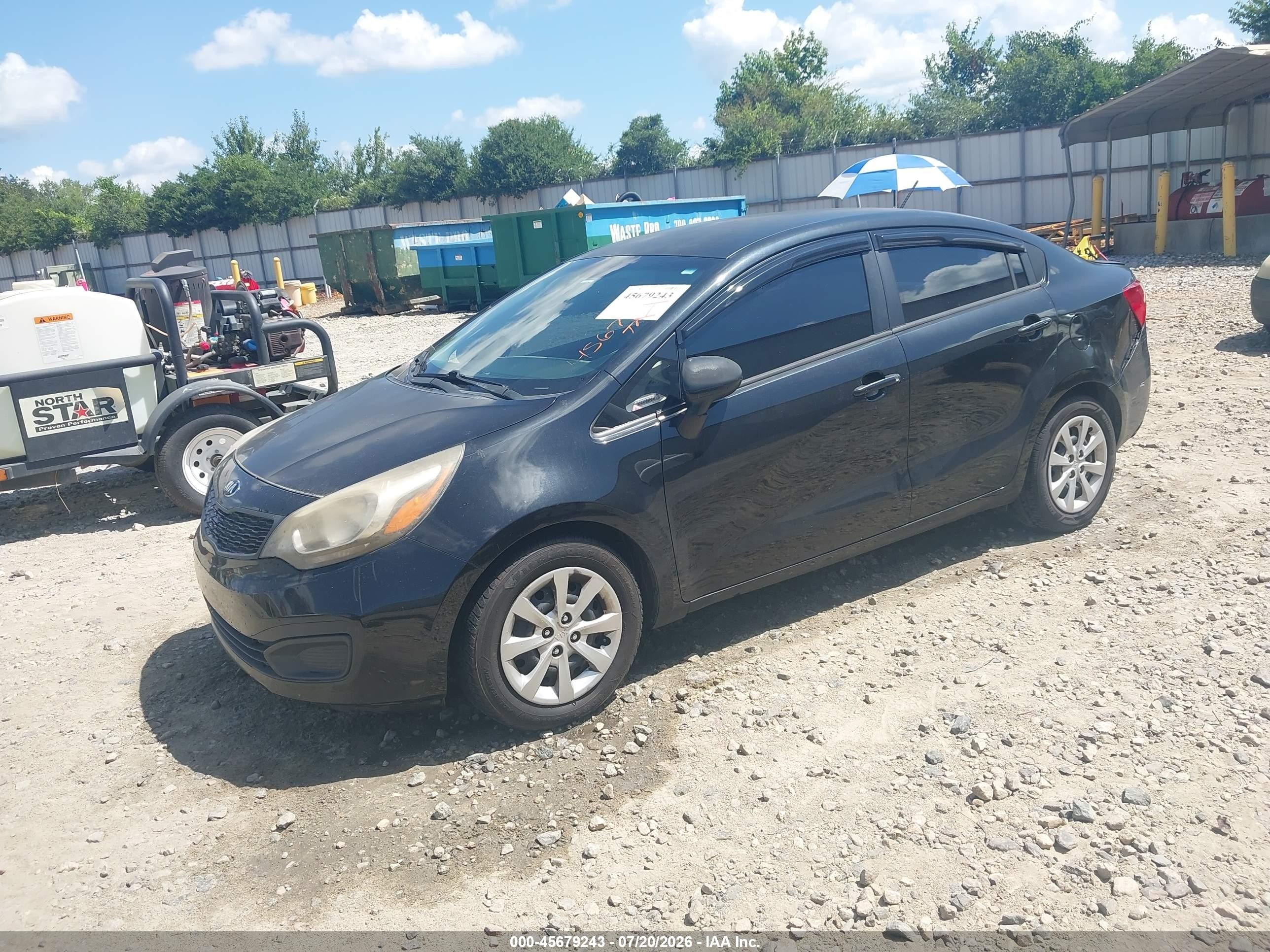2013 Kia Rio Lx Черный vin: KNADM4A3XD6272531
