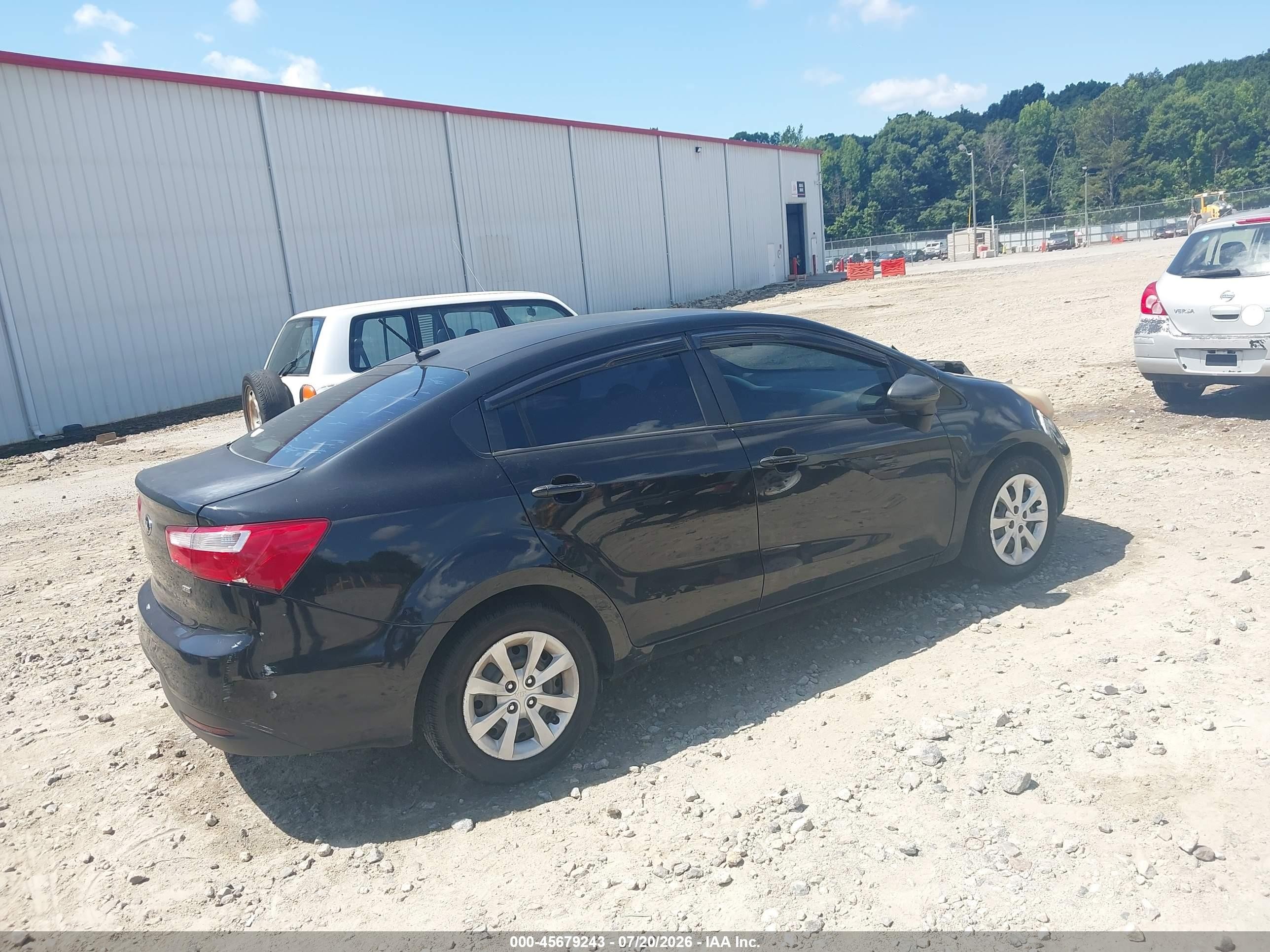 2013 Kia Rio Lx Черный vin: KNADM4A3XD6272531