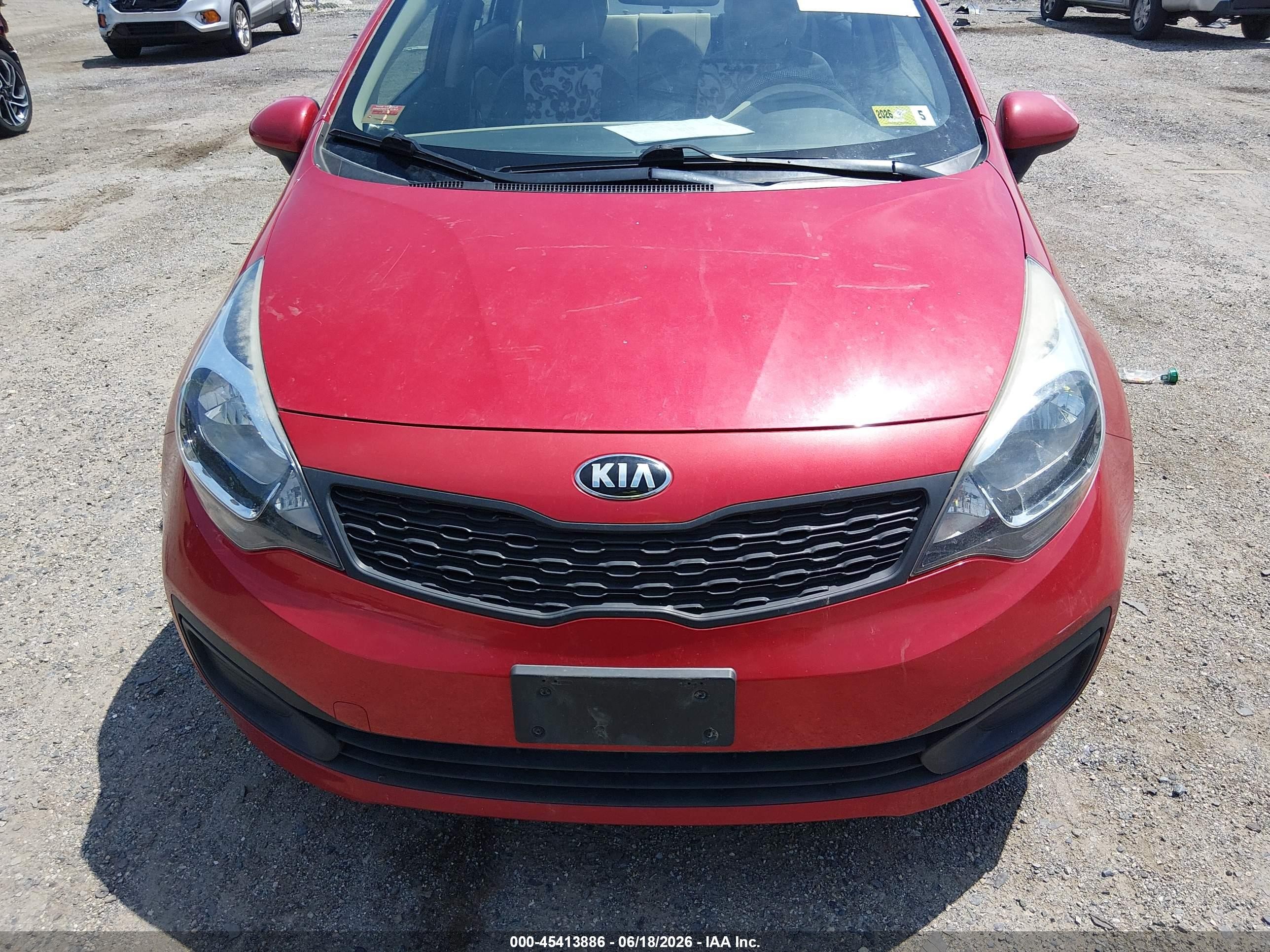 2013 Kia Rio Lx Красный vin: KNADM4A3XD6294707