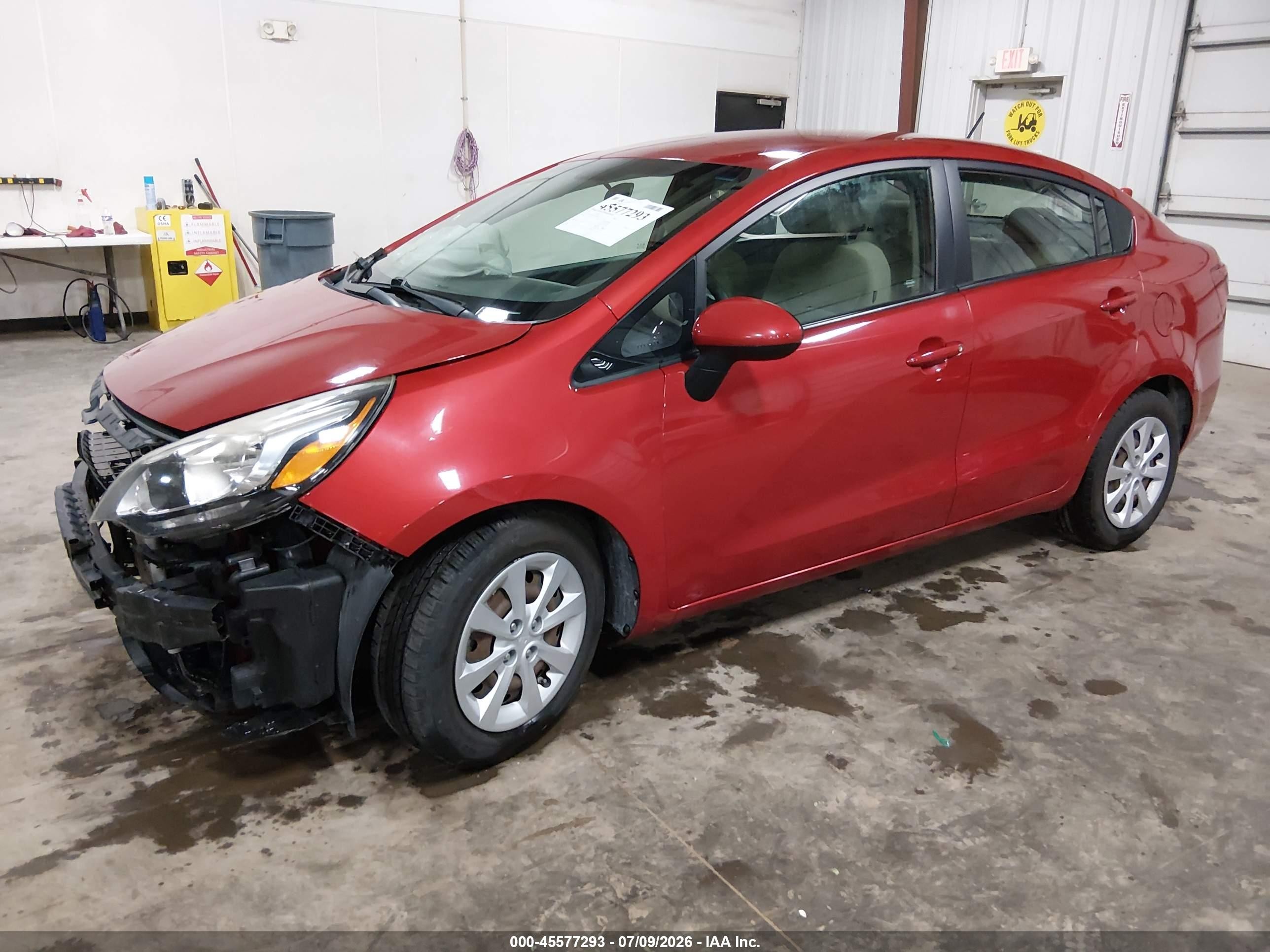 2013 Kia Rio Lx Red vin: KNADM4A3XD6304832