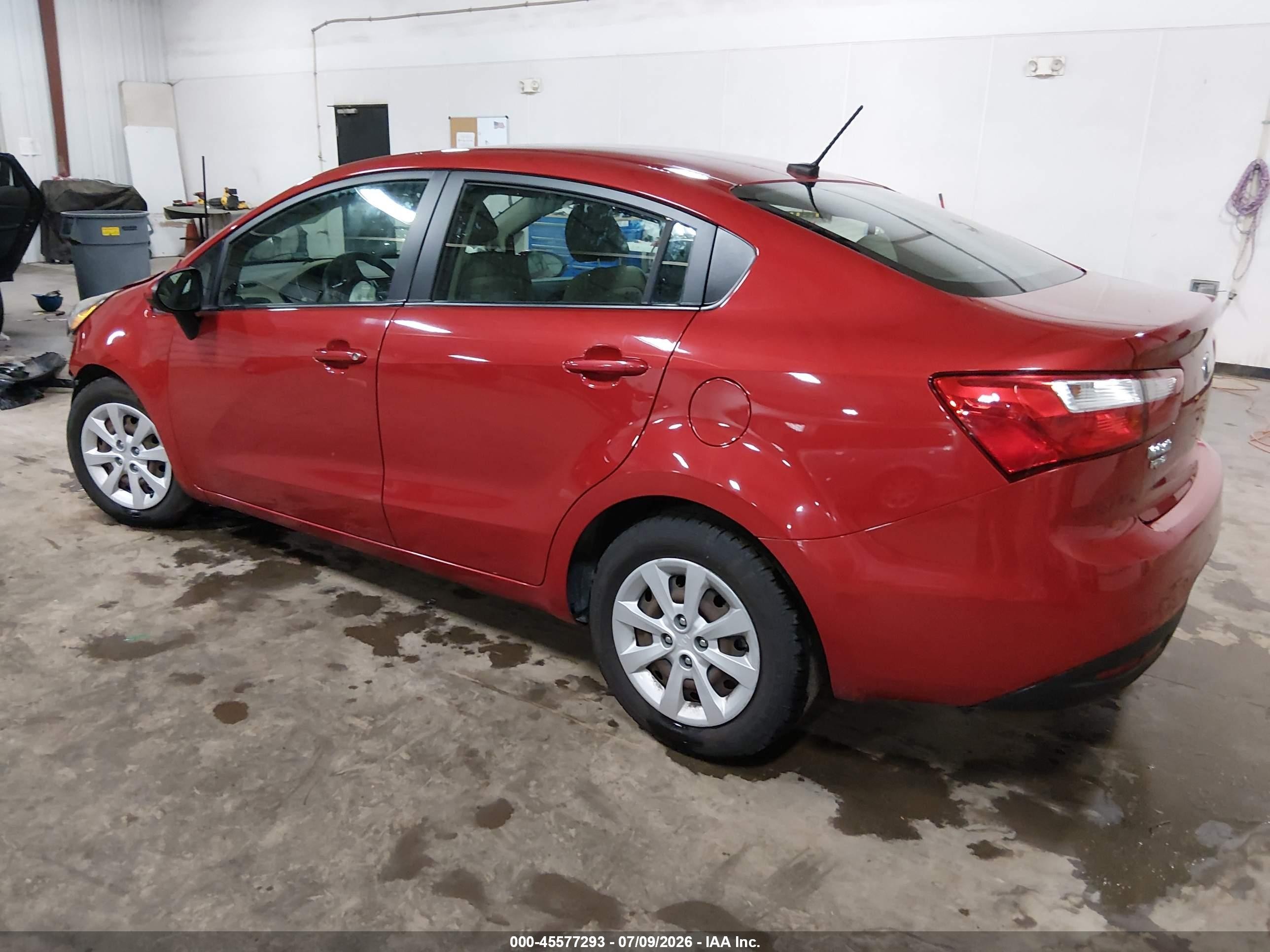 2013 Kia Rio Lx Red vin: KNADM4A3XD6304832