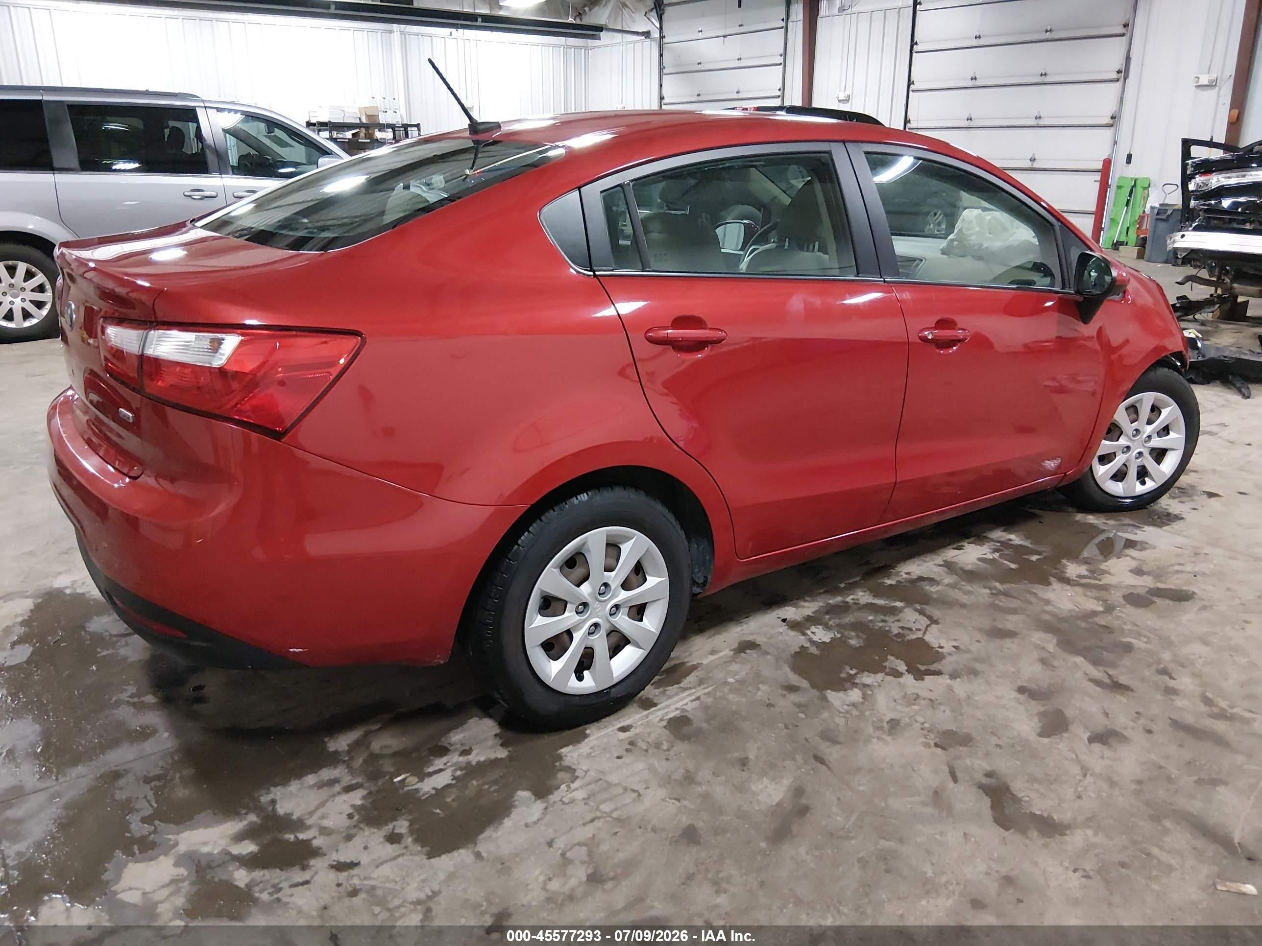 2013 Kia Rio Lx Red vin: KNADM4A3XD6304832