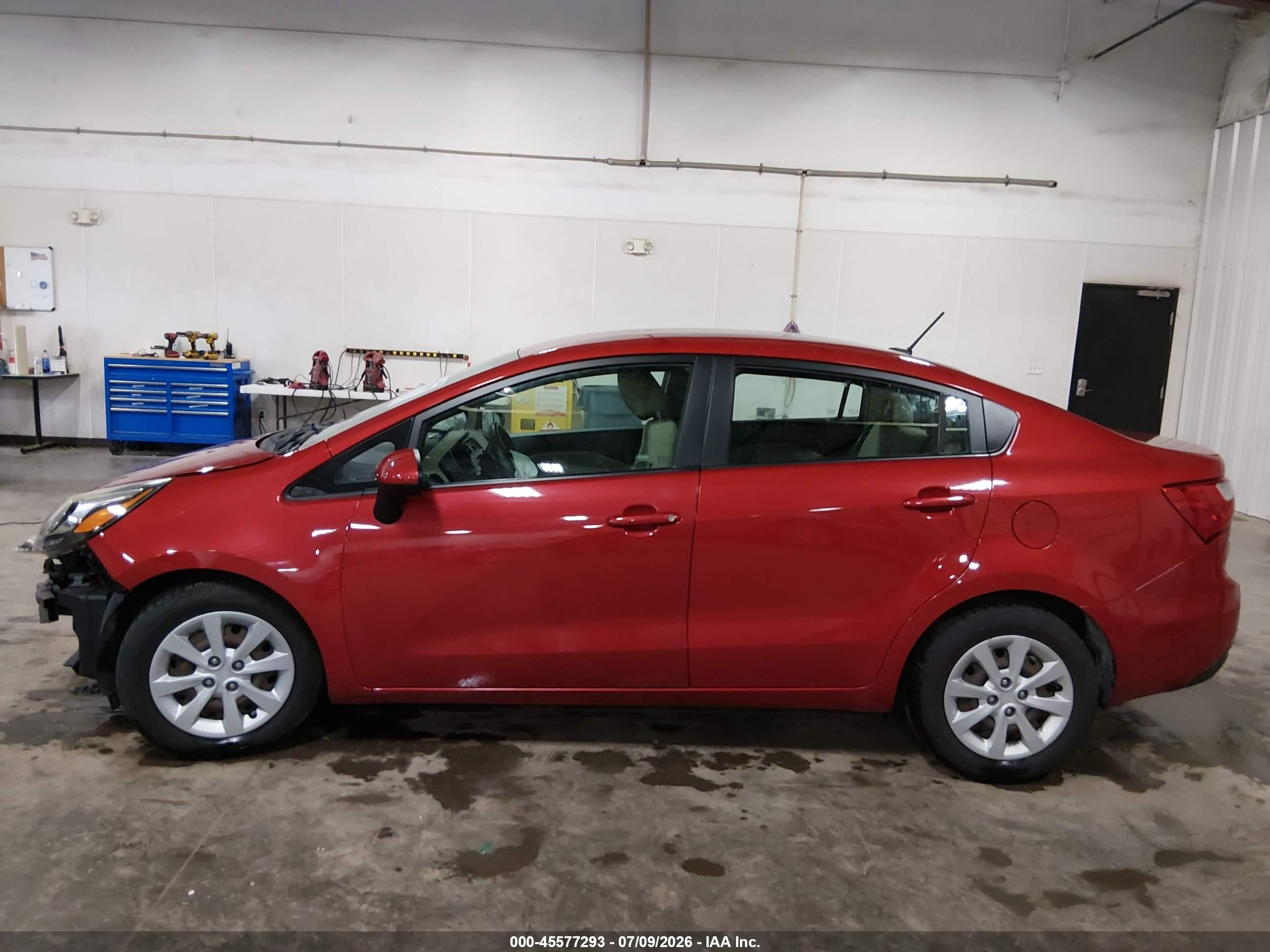 2013 Kia Rio Lx Red vin: KNADM4A3XD6304832