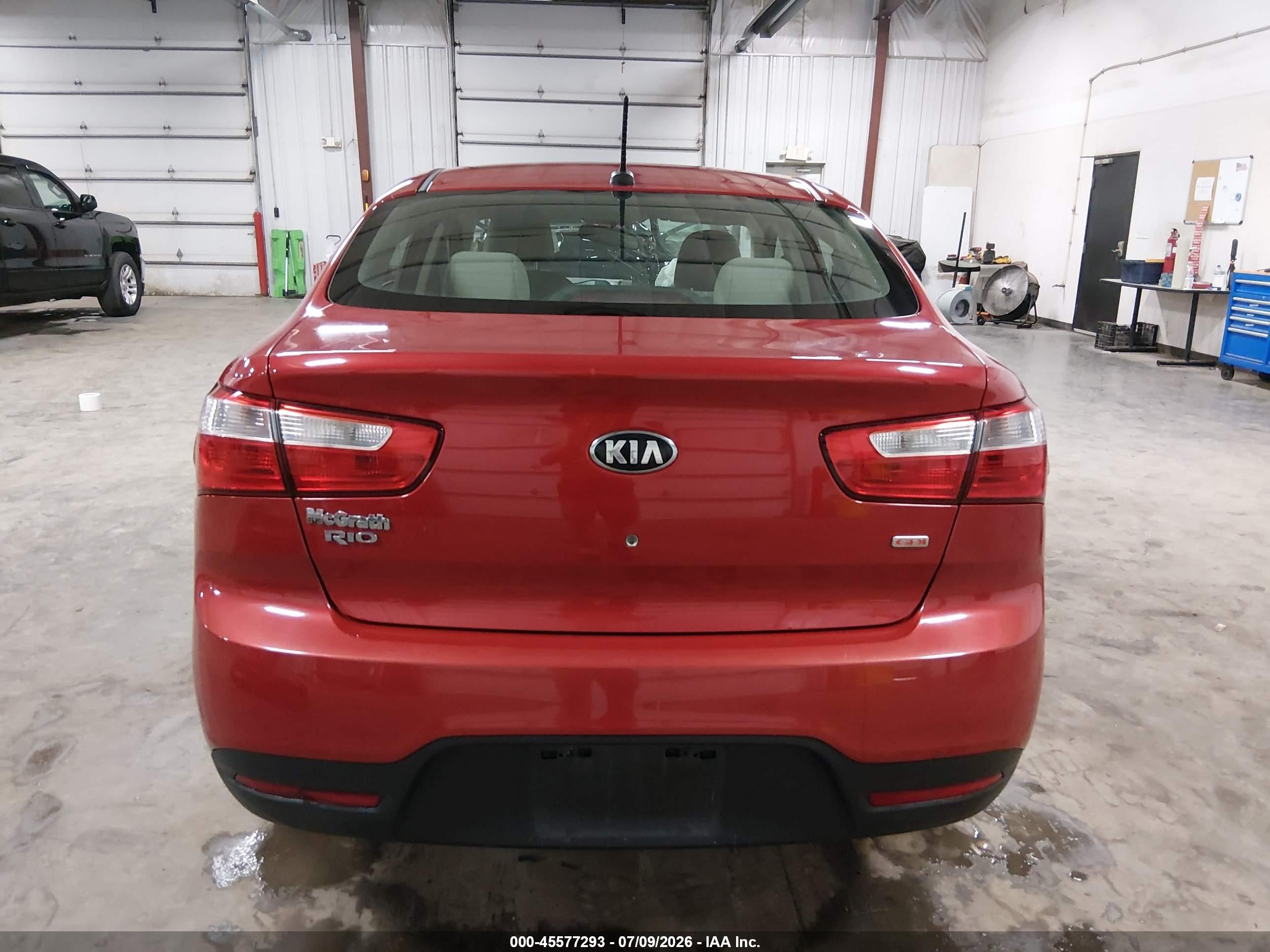 2013 Kia Rio Lx Red vin: KNADM4A3XD6304832