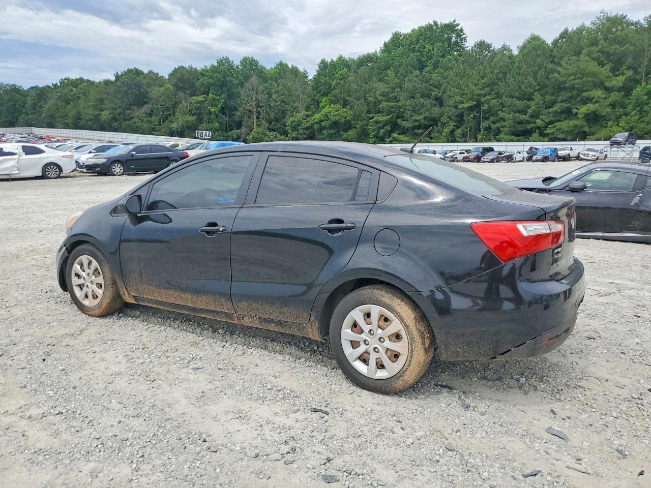 2014 Kia Rio Lx Black vin: KNADM4A3XE6323608