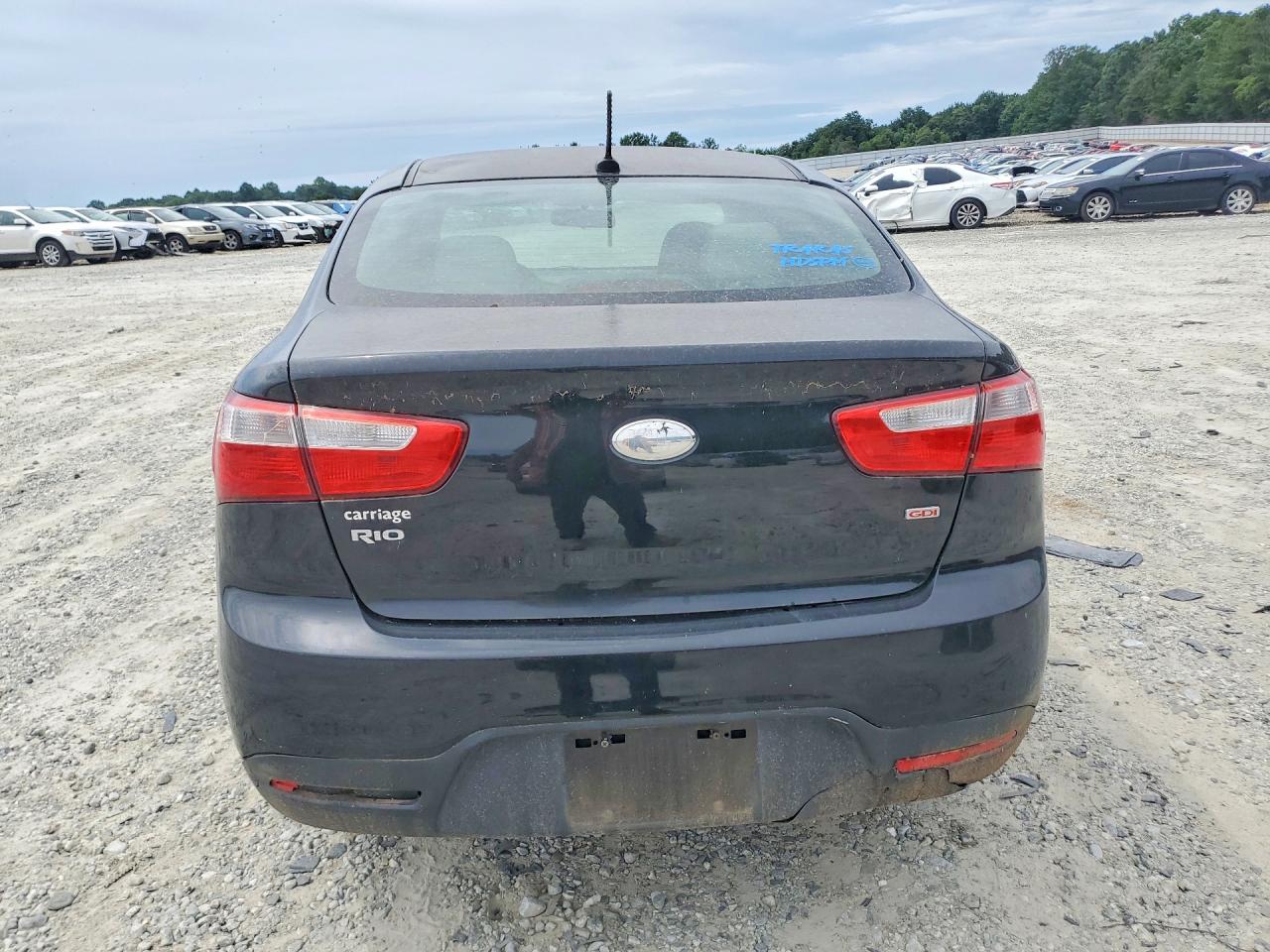 2014 Kia Rio Lx Black vin: KNADM4A3XE6323608