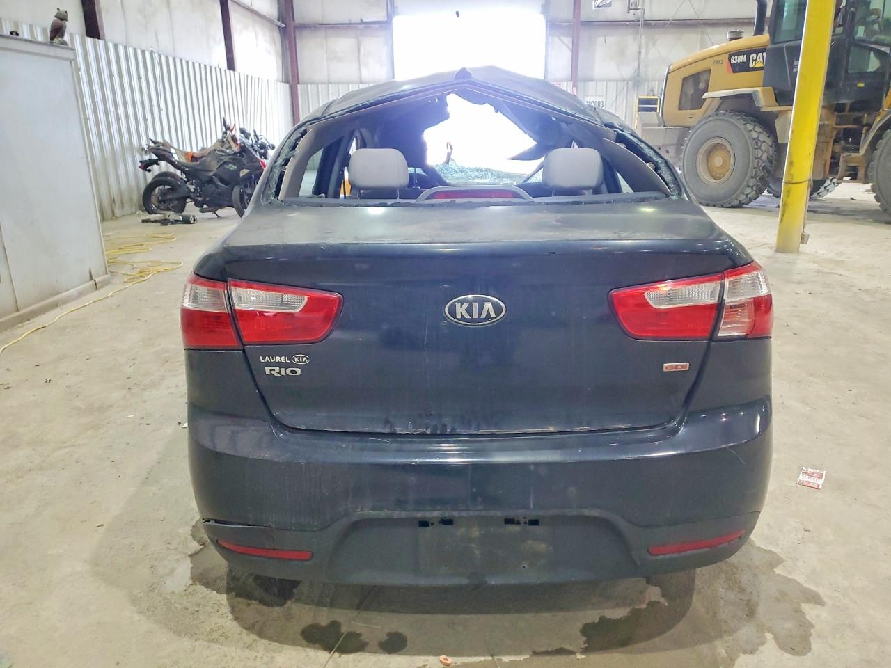 2014 Kia Rio Lx Blue vin: KNADM4A3XE6325794