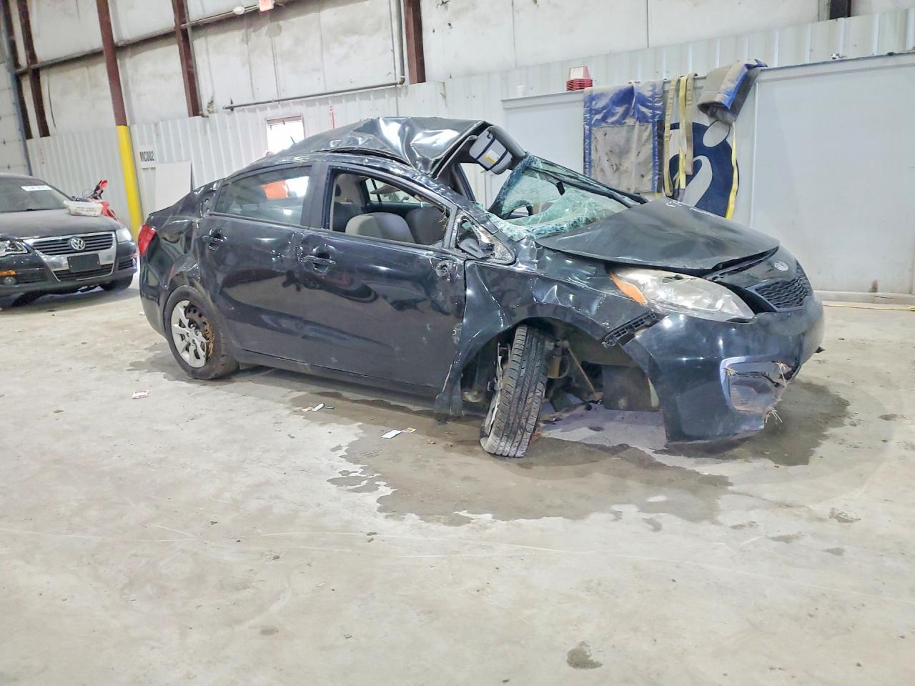 2014 Kia Rio Lx Blue vin: KNADM4A3XE6325794