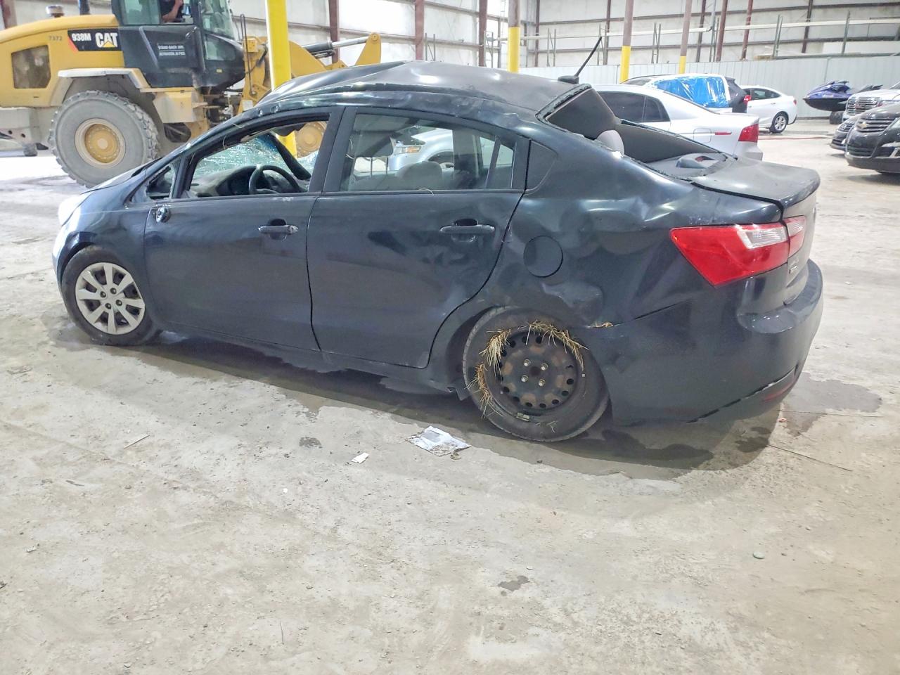 2014 Kia Rio Lx Blue vin: KNADM4A3XE6325794