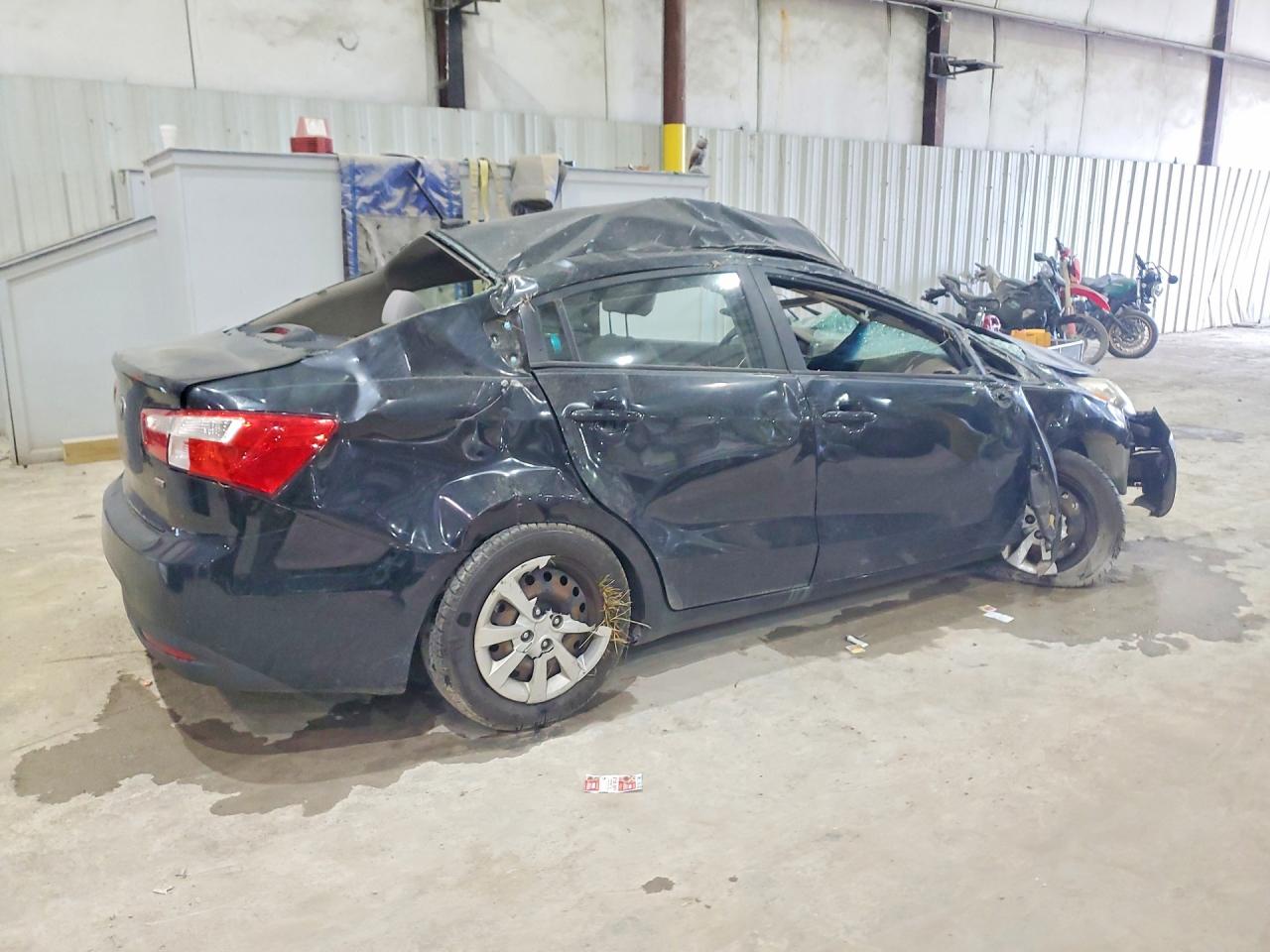 2014 Kia Rio Lx Blue vin: KNADM4A3XE6325794