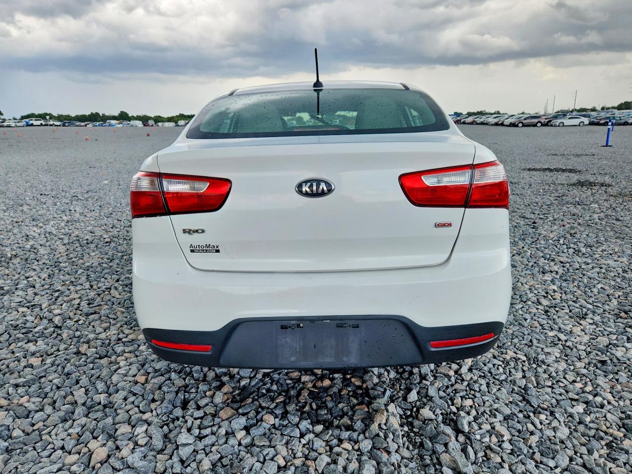 2015 Kia Rio Lx White vin: KNADM4A3XF6437724