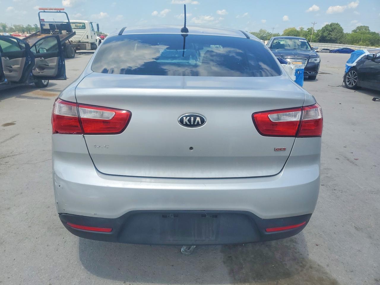 2015 Kia Rio Lx Silver vin: KNADM4A3XF6442339