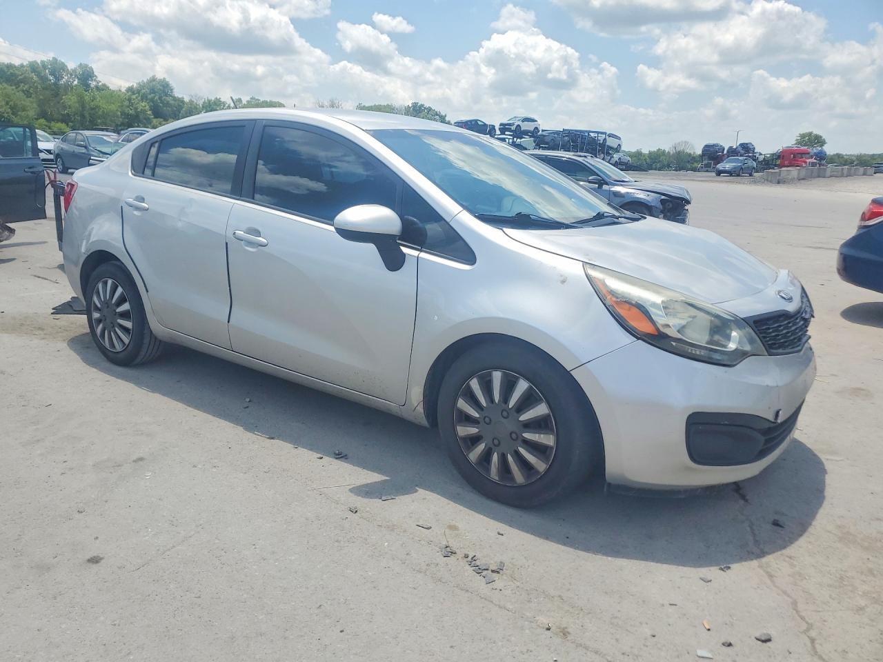 2015 Kia Rio Lx Silver vin: KNADM4A3XF6442339