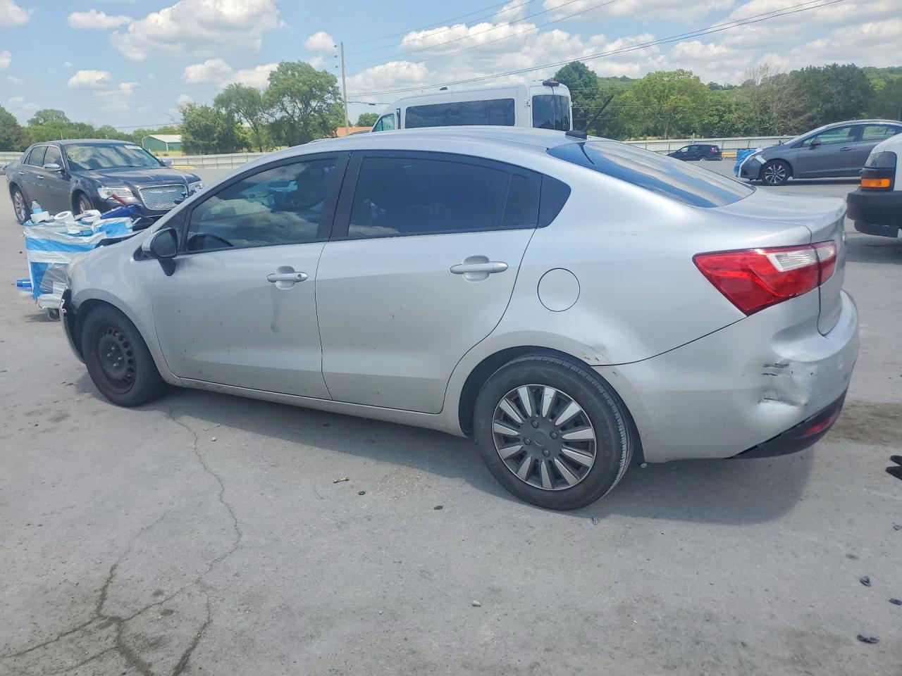2015 Kia Rio Lx Silver vin: KNADM4A3XF6442339