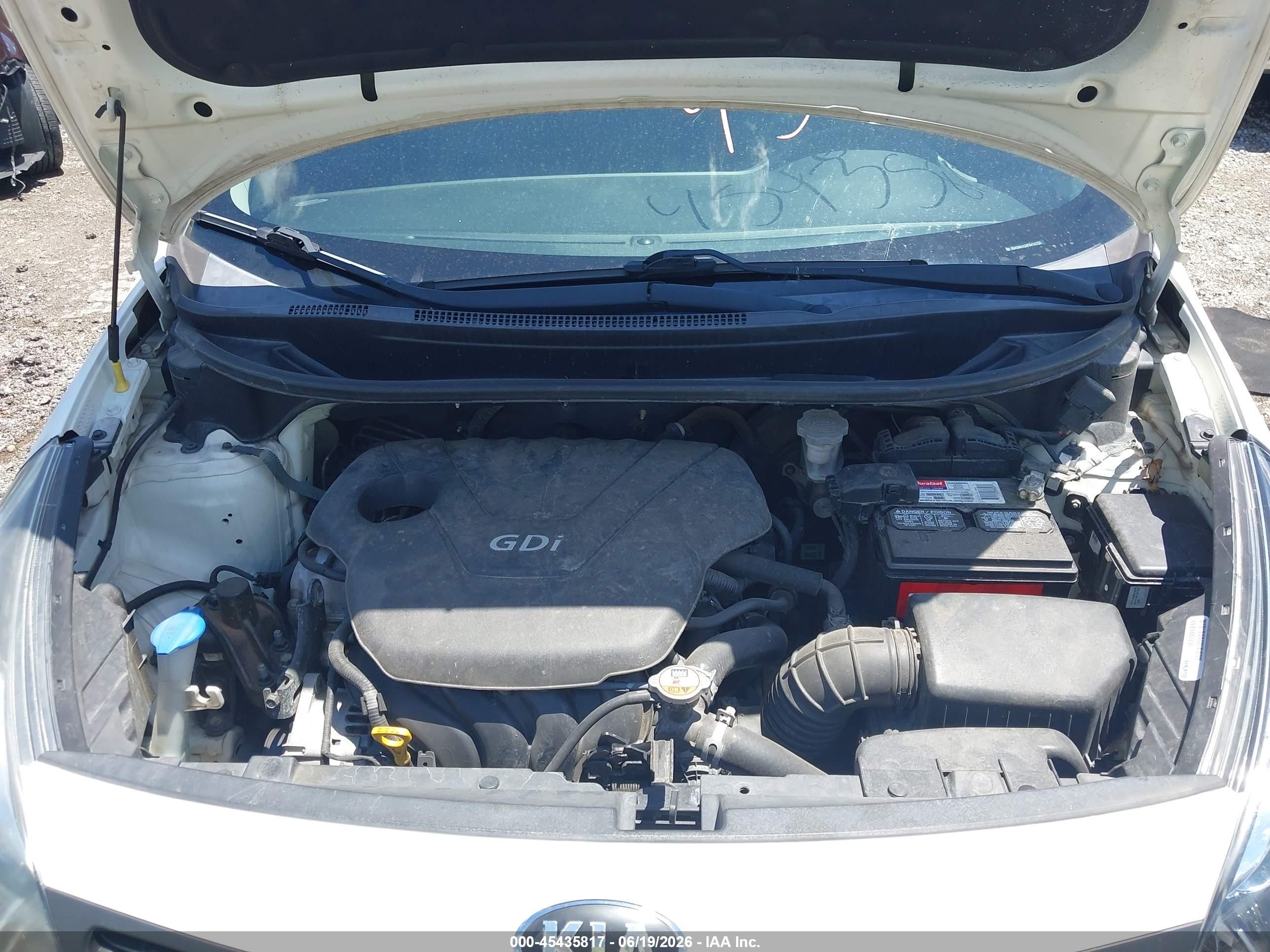 2015 Kia Rio Lx White vin: KNADM4A3XF6454250