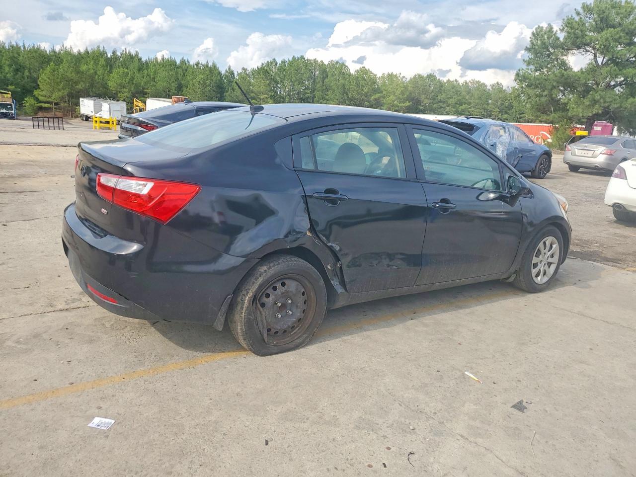 2015 Kia Rio Lx Black vin: KNADM4A3XF6457469