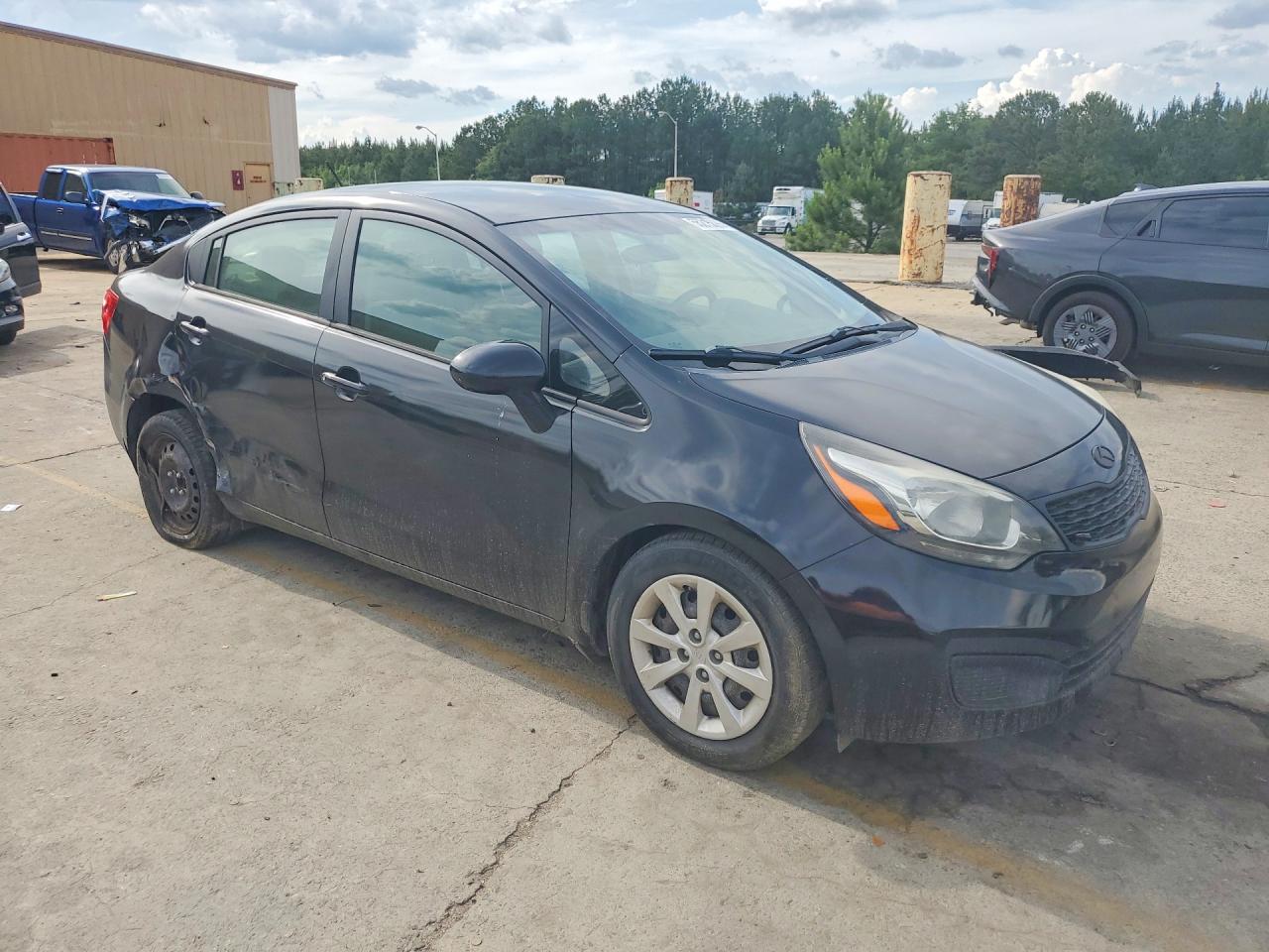 2015 Kia Rio Lx Black vin: KNADM4A3XF6457469