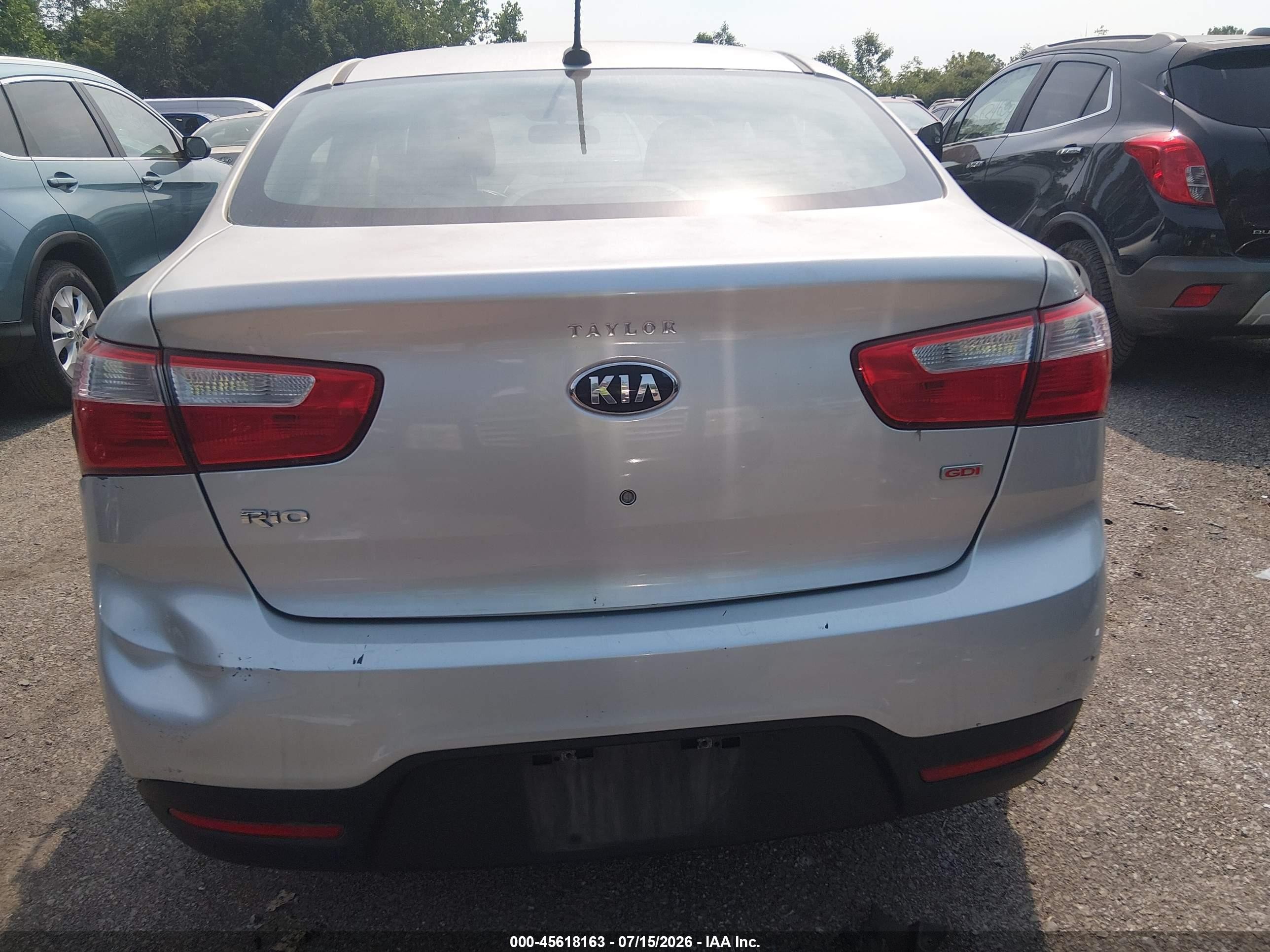 2015 Kia Rio Lx Silver vin: KNADM4A3XF6503804