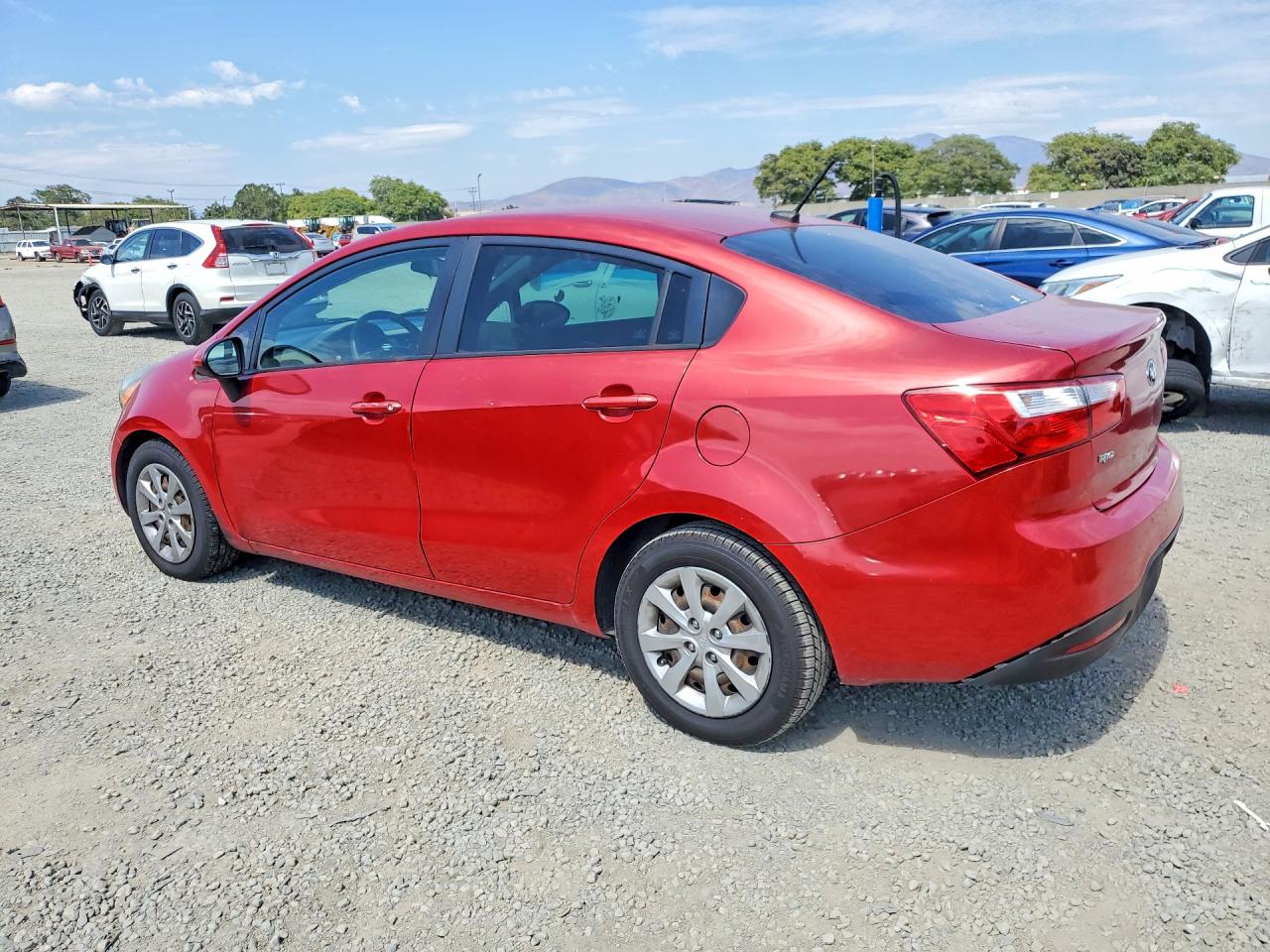 2015 Kia Rio Lx Red vin: KNADM4A3XF6527696