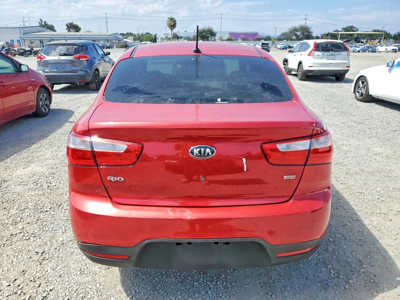 2015 Kia Rio Lx Red vin: KNADM4A3XF6527696