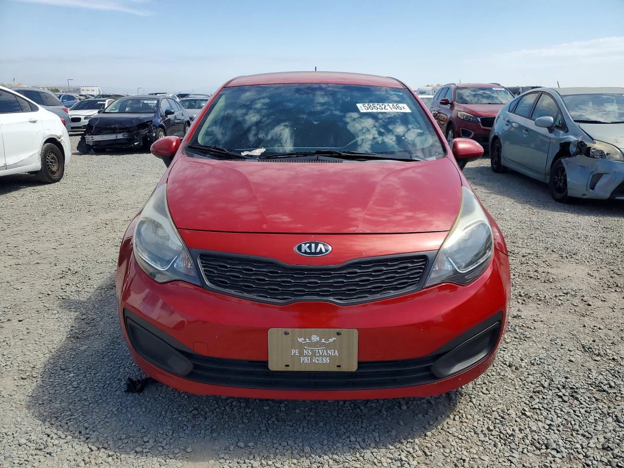 2015 Kia Rio Lx Red vin: KNADM4A3XF6527696