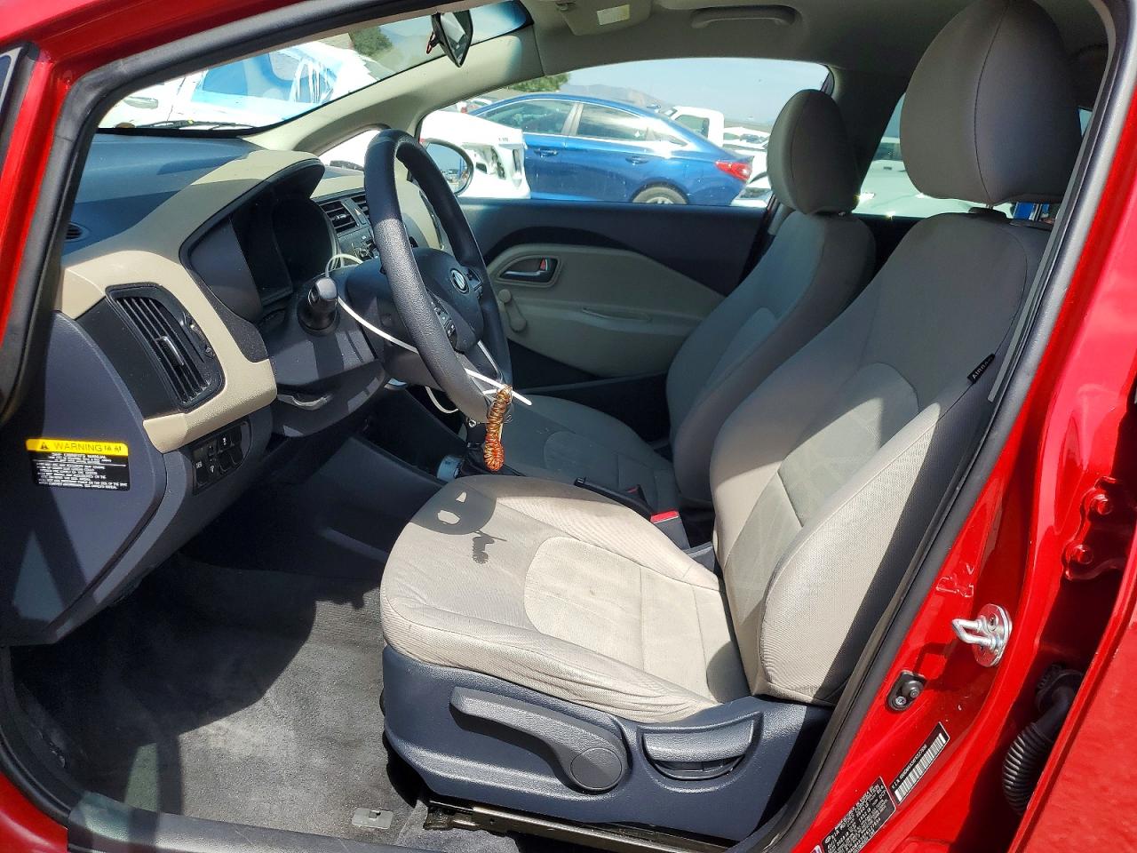 2015 Kia Rio Lx Red vin: KNADM4A3XF6527696