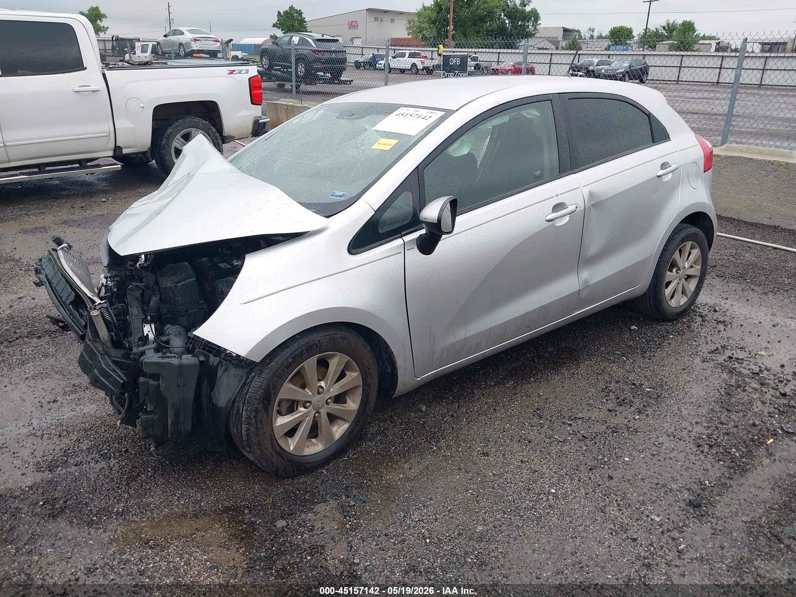 2012 Kia Rio5 Lx Silver vin: KNADM5A30C6017343