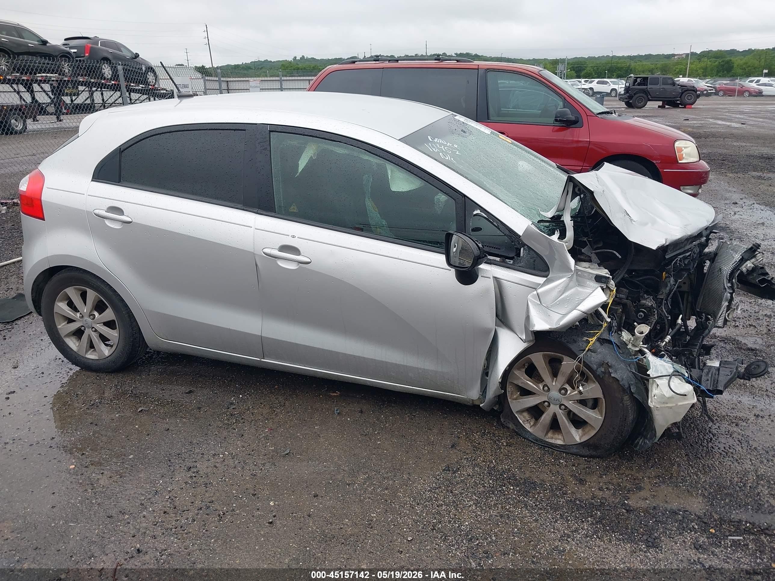 2012 Kia Rio5 Lx Silver vin: KNADM5A30C6017343