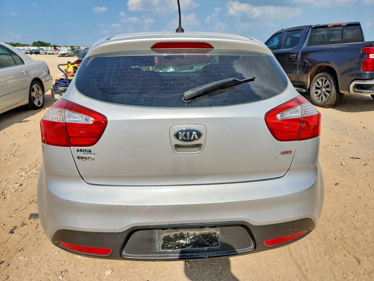 2012 Kia Rio Lx Silver vin: KNADM5A30C6050908