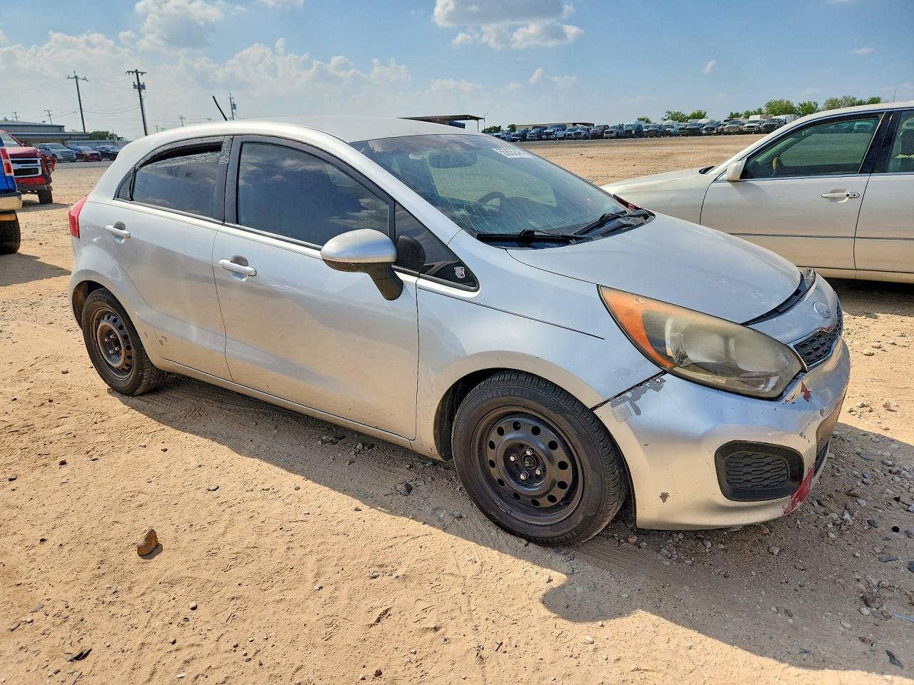 2012 Kia Rio Lx Silver vin: KNADM5A30C6050908
