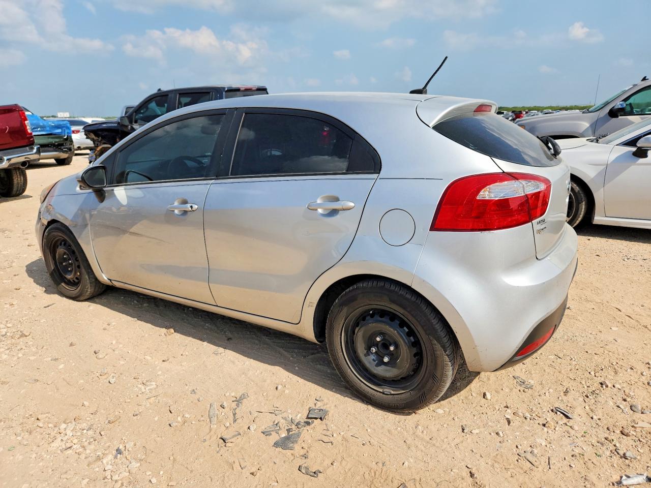 2012 Kia Rio Lx Silver vin: KNADM5A30C6050908