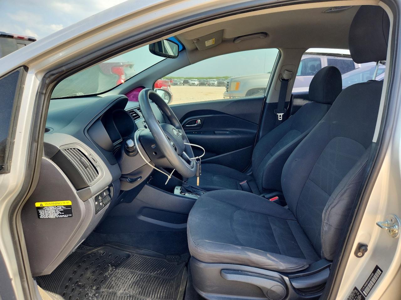 2012 Kia Rio Lx Silver vin: KNADM5A30C6050908