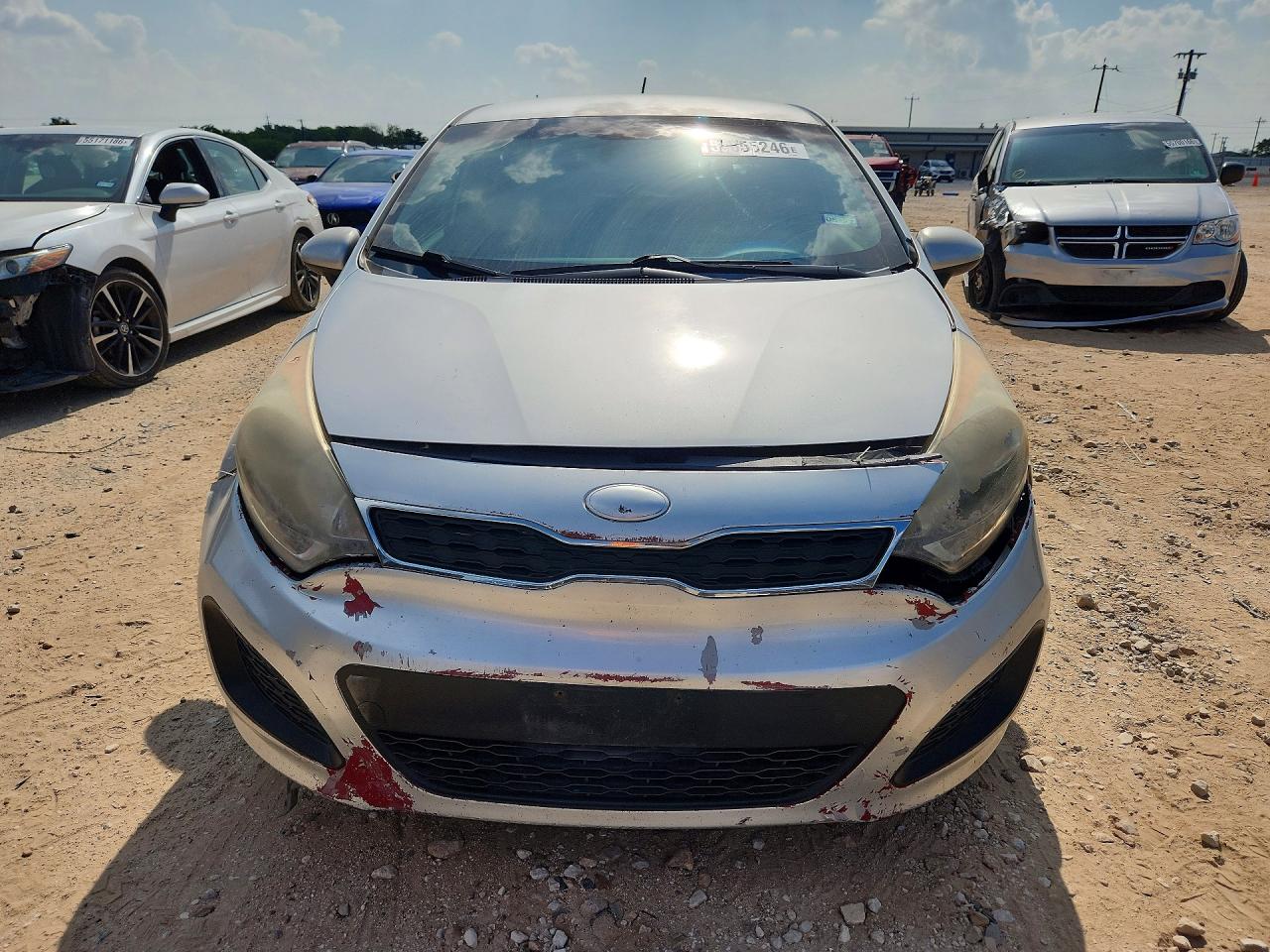 2012 Kia Rio Lx Silver vin: KNADM5A30C6050908
