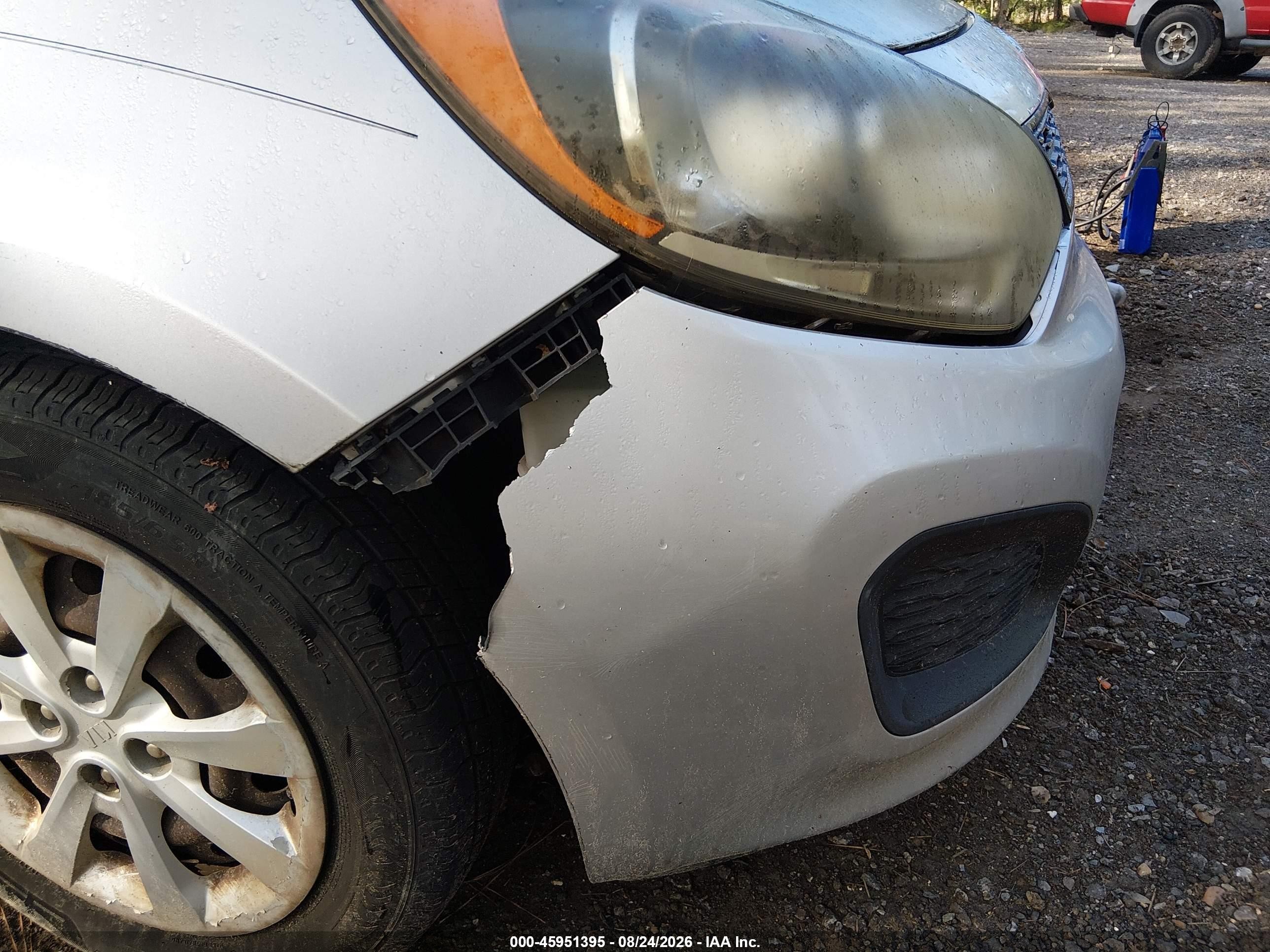 2013 Kia Rio Lx Silver vin: KNADM5A30D6108663
