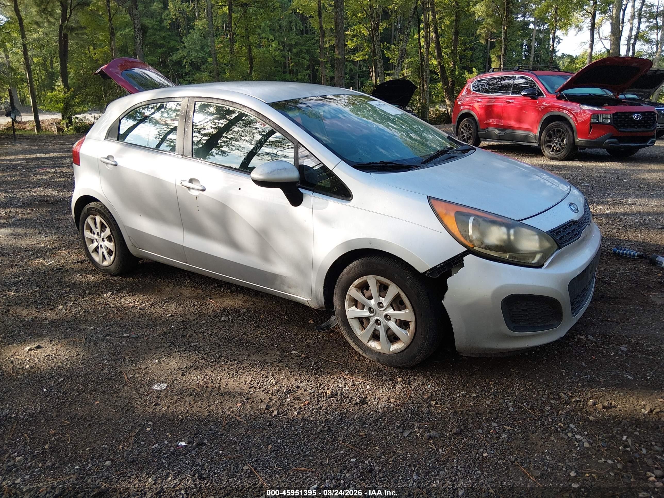2013 Kia Rio Lx Серебряный vin: KNADM5A30D6108663
