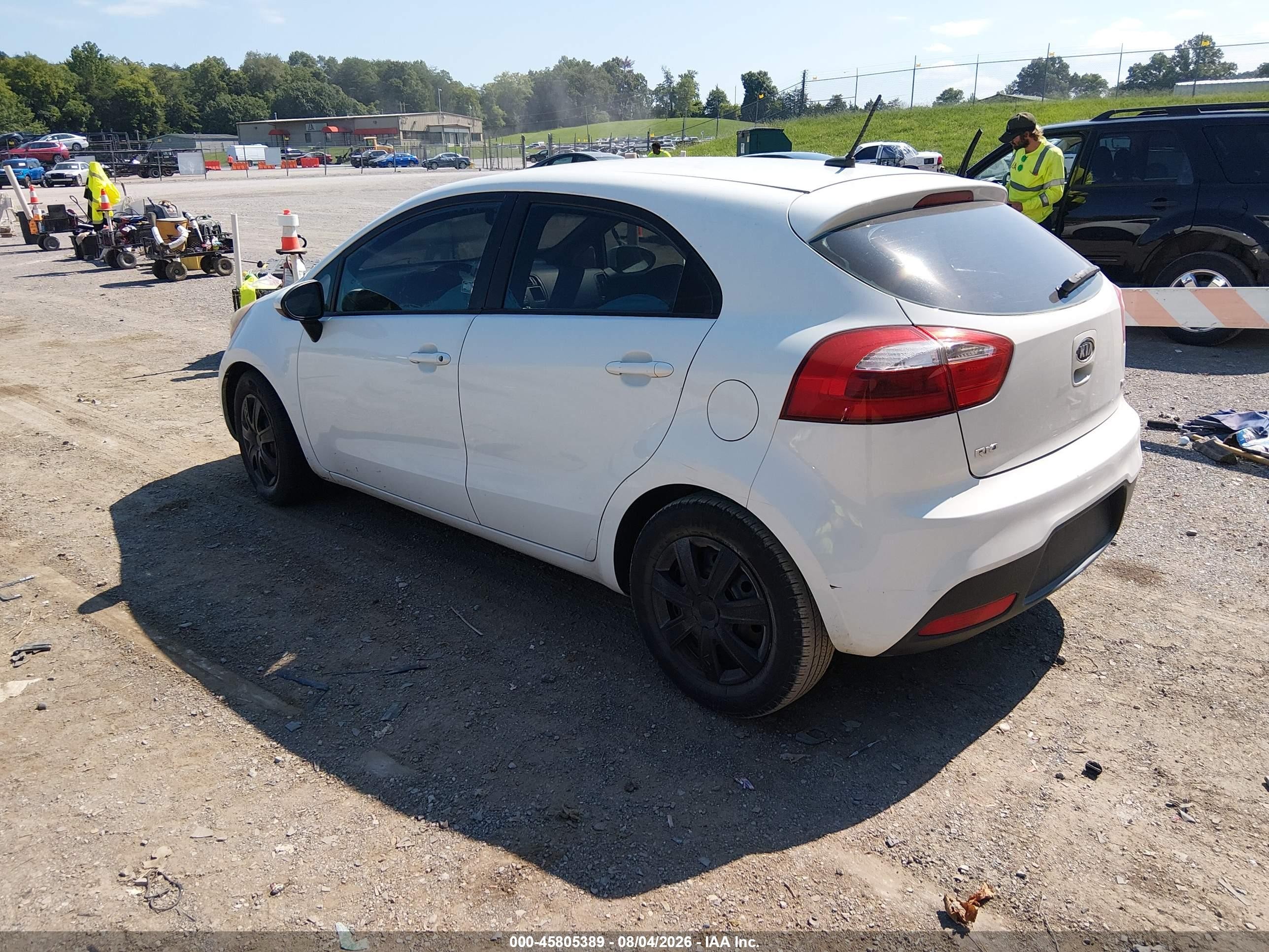 2013 Kia Rio Lx Белый vin: KNADM5A30D6118934