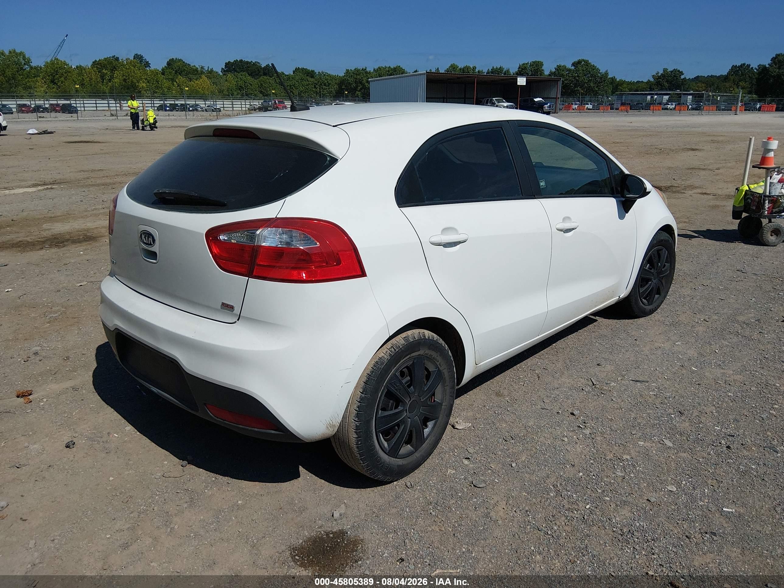 2013 Kia Rio Lx Белый vin: KNADM5A30D6118934