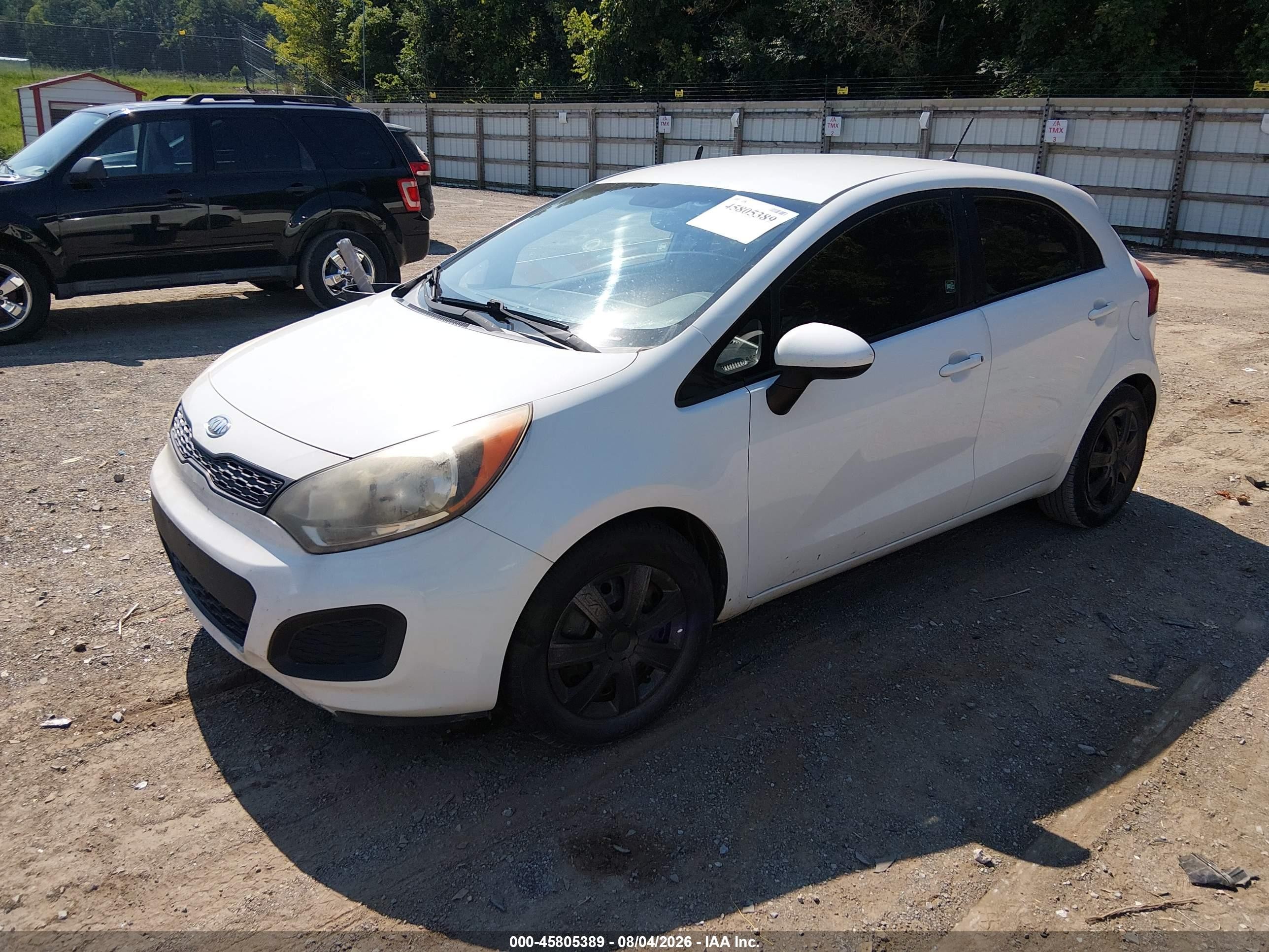 2013 Kia Rio Lx Белый vin: KNADM5A30D6118934