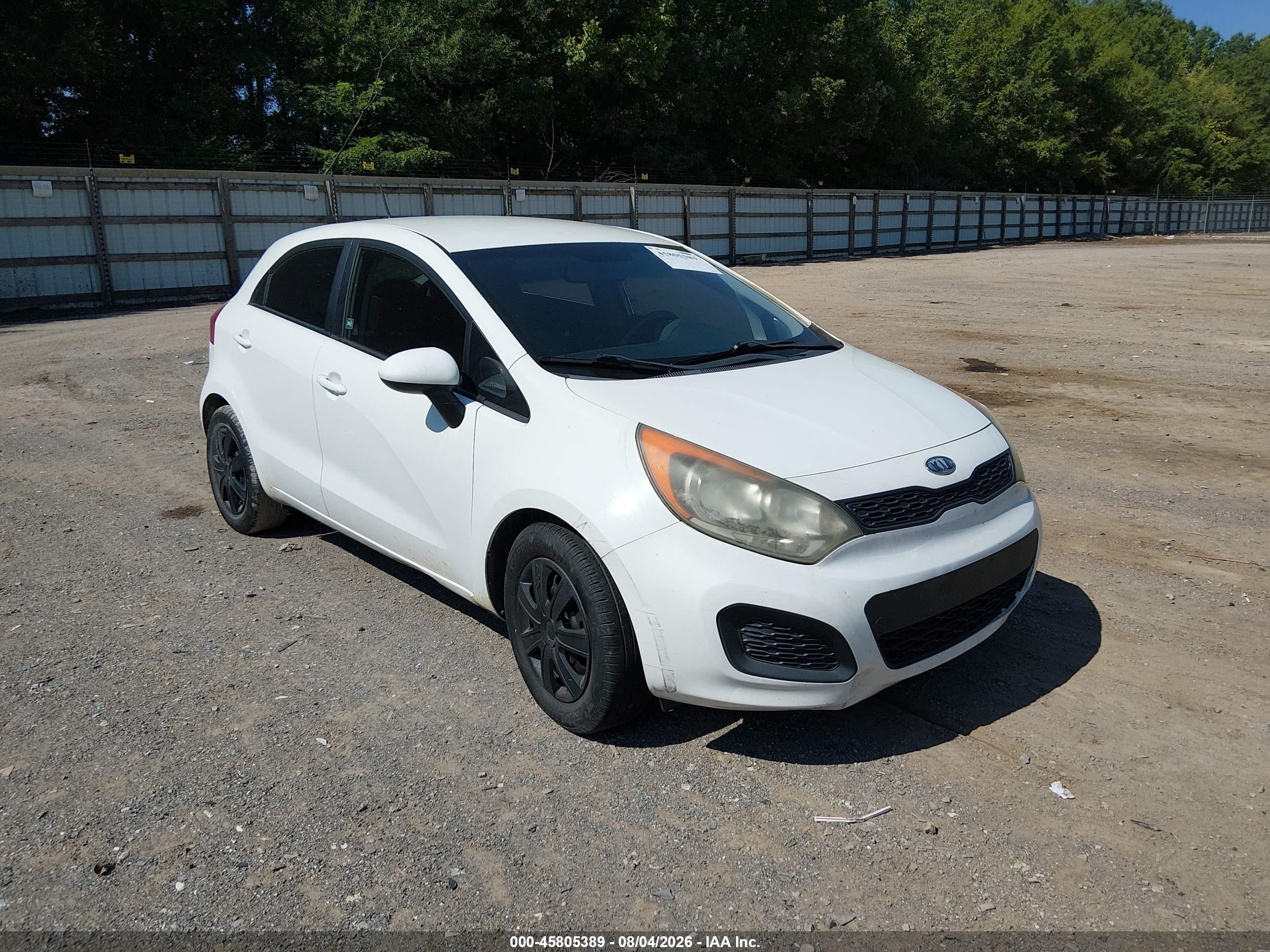 2013 Kia Rio Lx Белый vin: KNADM5A30D6118934