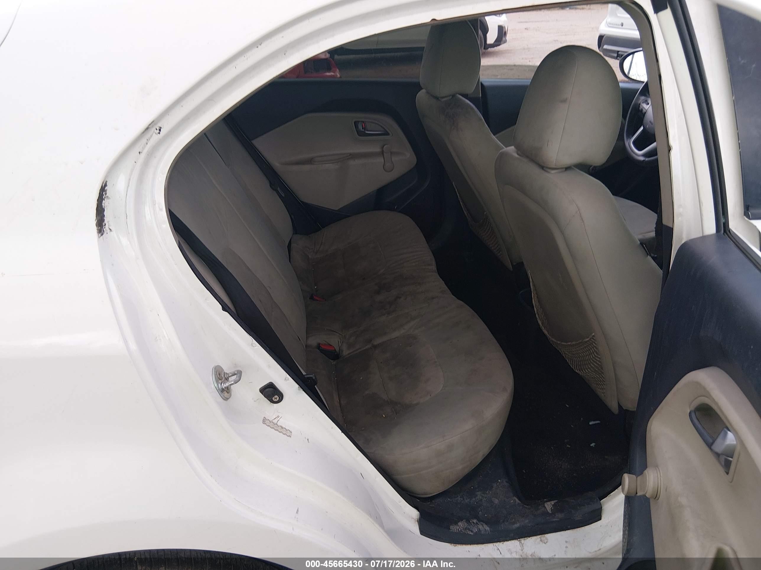 2013 Kia Rio Lx White vin: KNADM5A30D6151657