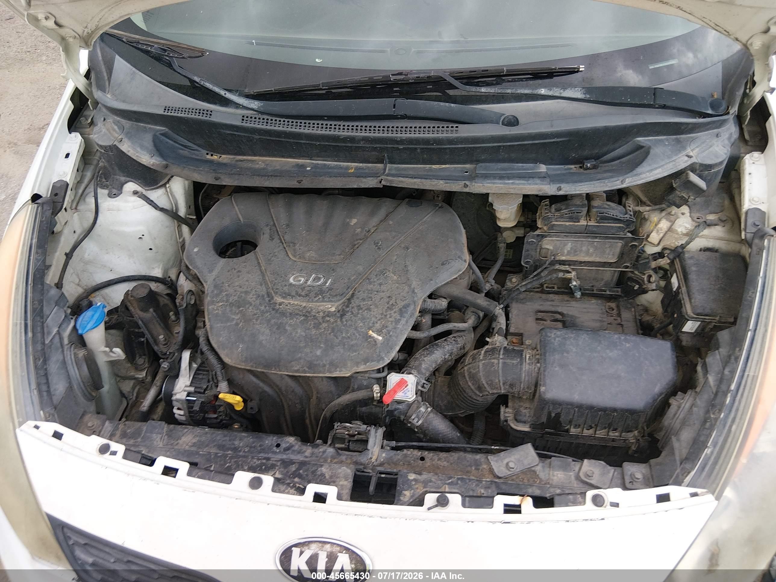 2013 Kia Rio Lx White vin: KNADM5A30D6151657
