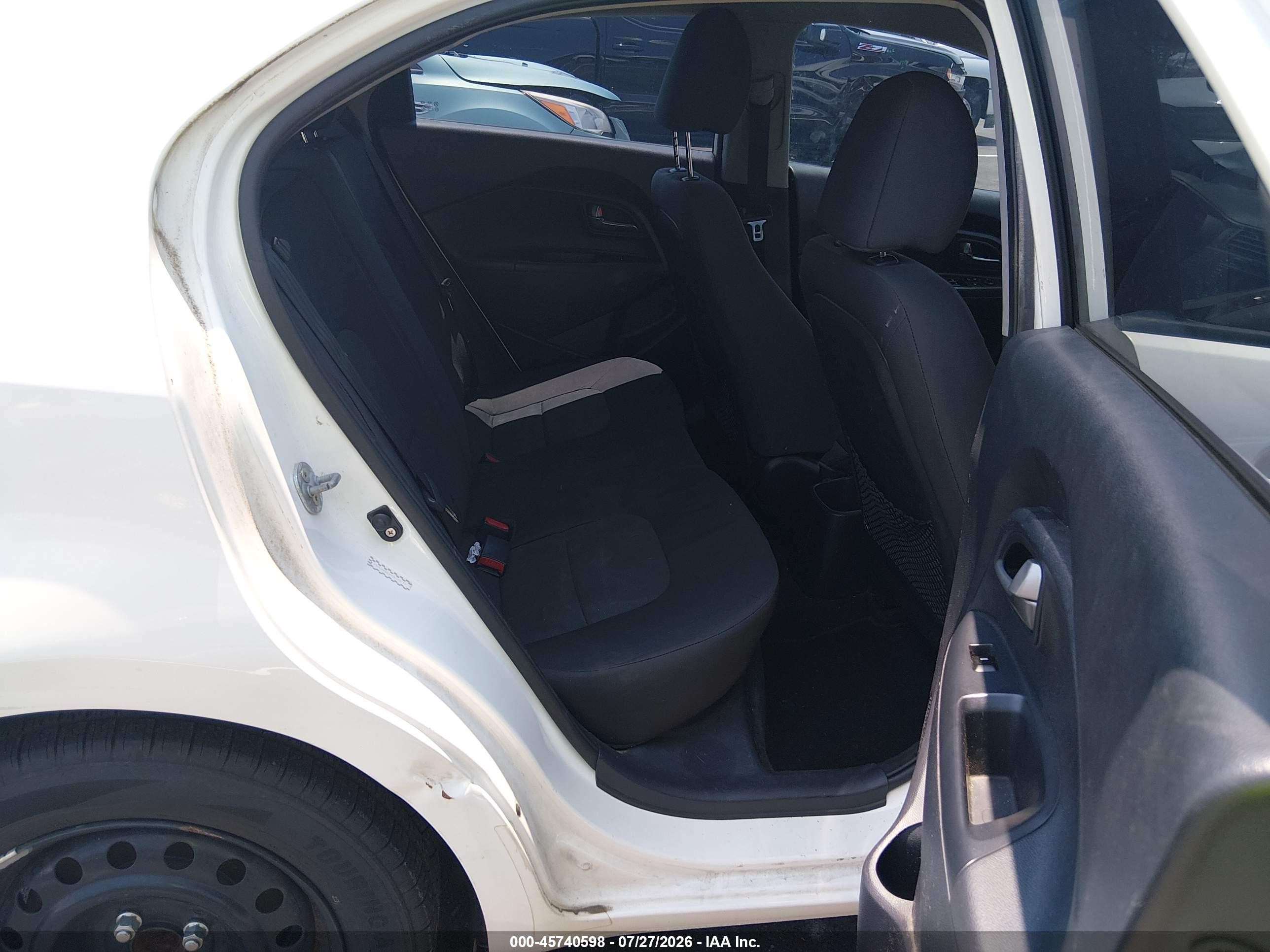 2013 Kia Rio Lx White vin: KNADM5A30D6169155
