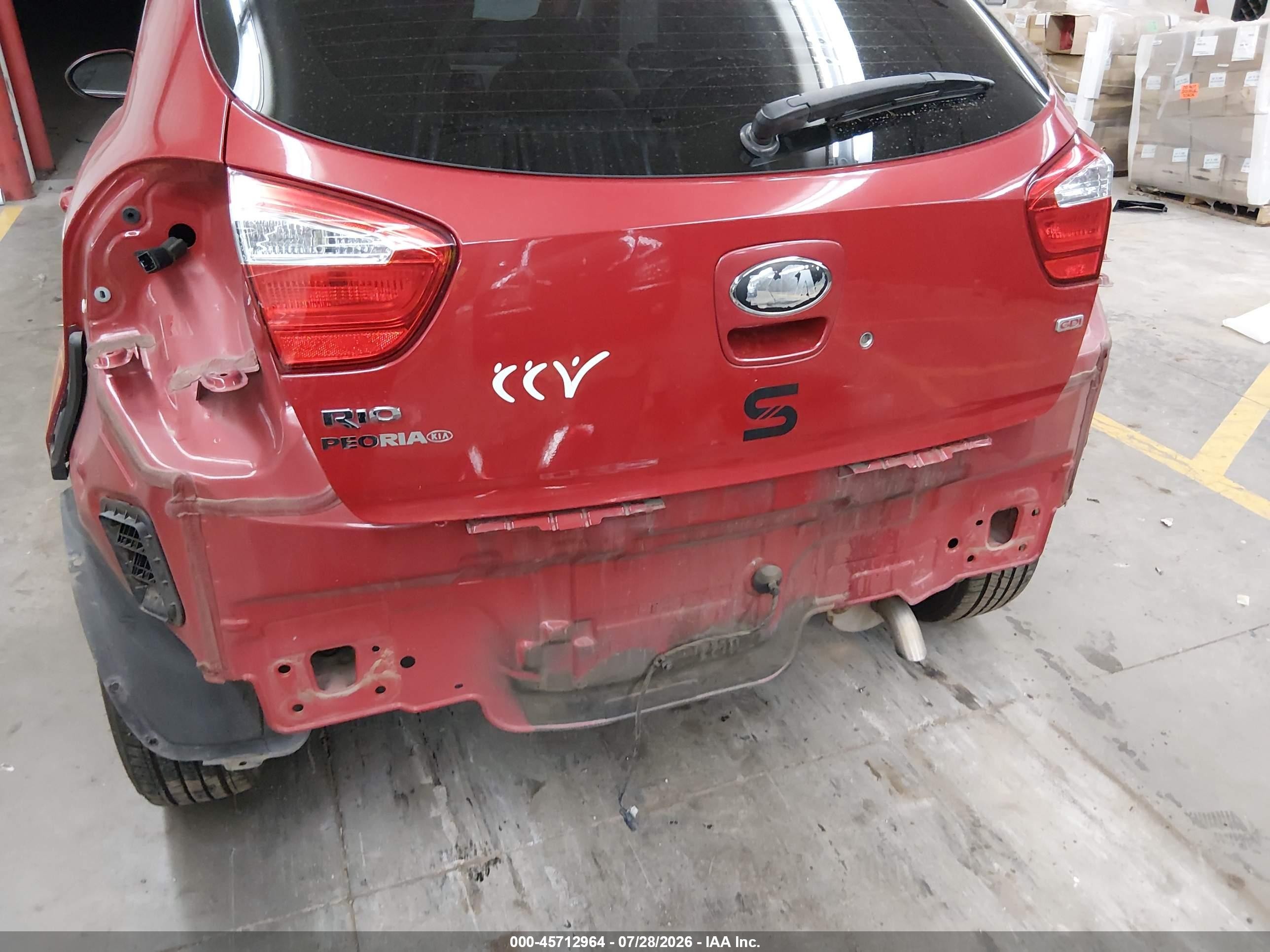 2014 Kia Rio Lx Red vin: KNADM5A30E6415929