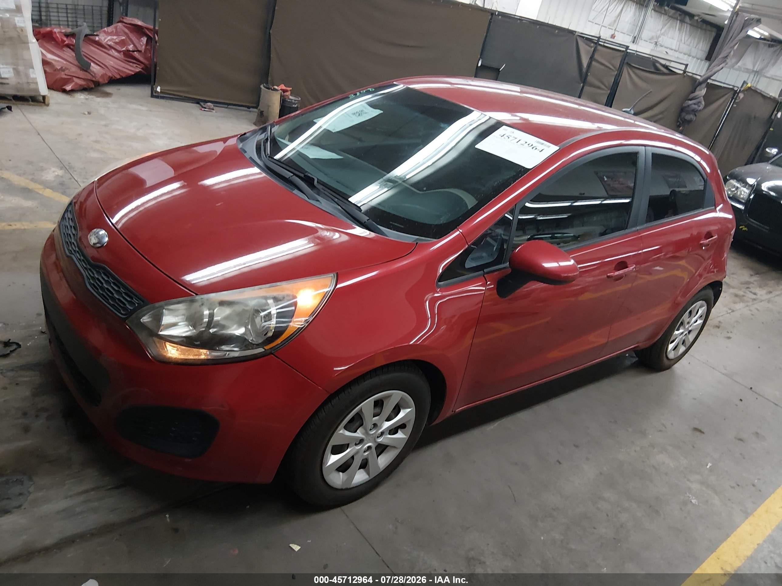 2014 Kia Rio Lx Red vin: KNADM5A30E6415929
