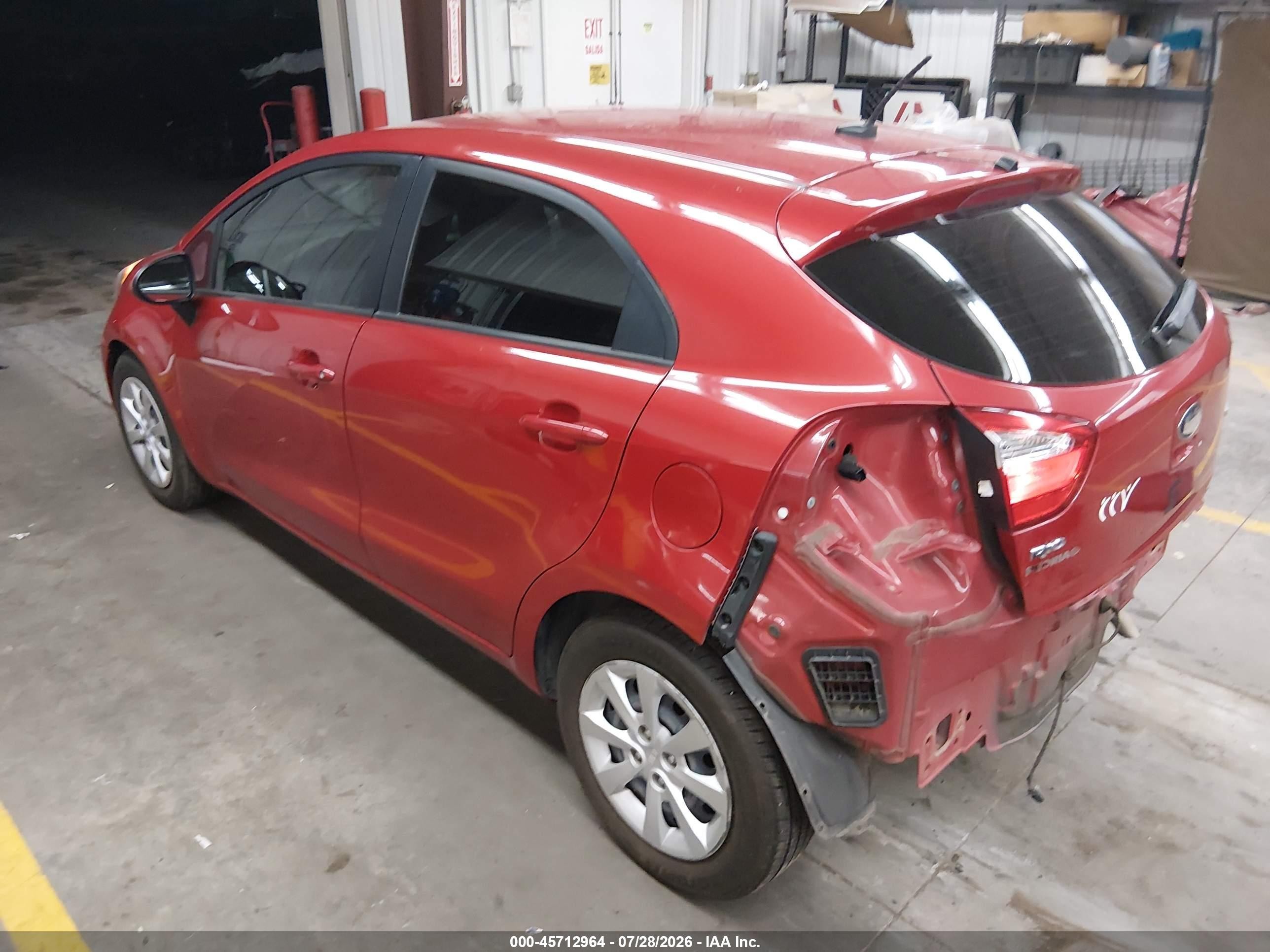 2014 Kia Rio Lx Red vin: KNADM5A30E6415929