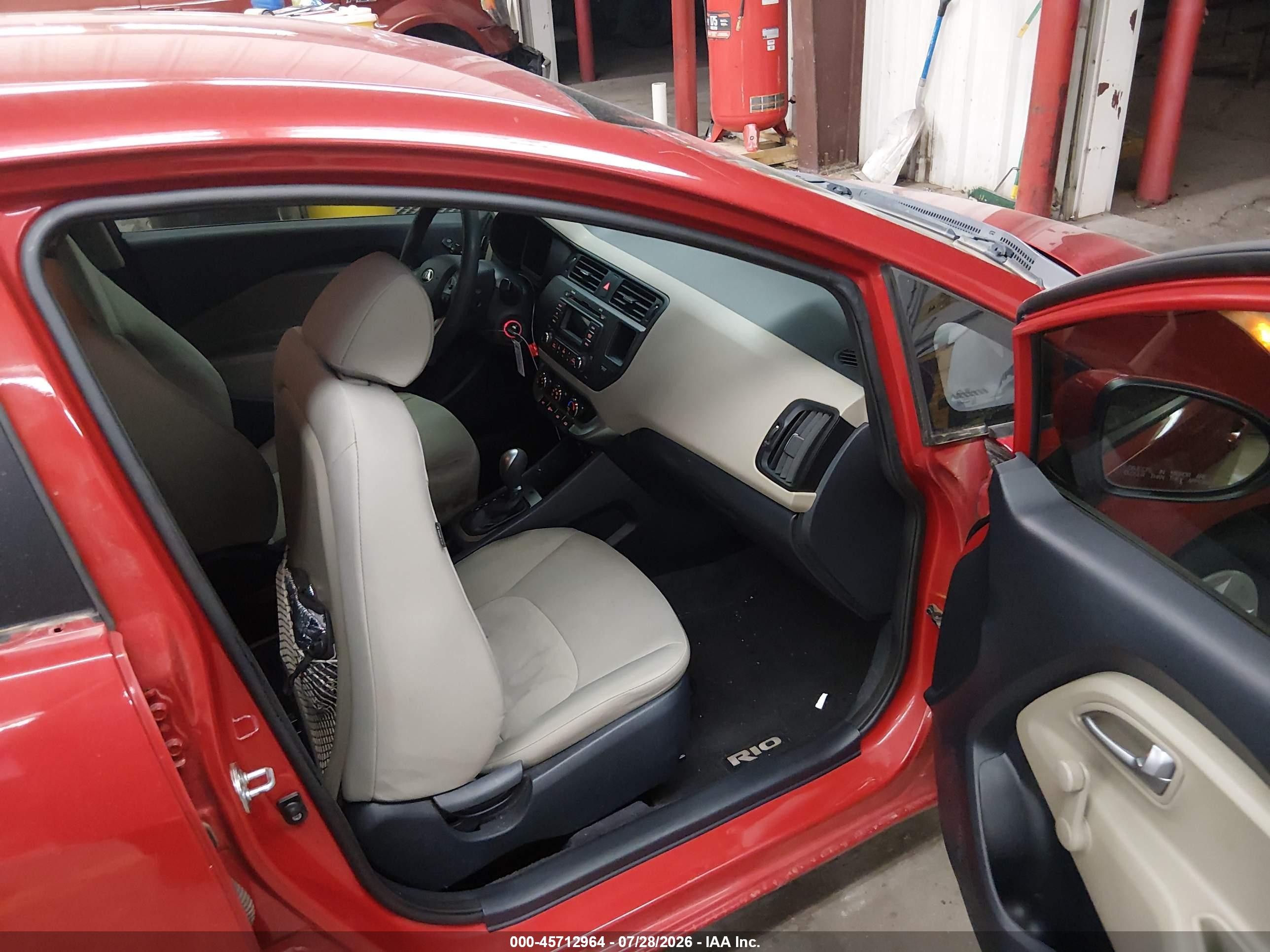2014 Kia Rio Lx Red vin: KNADM5A30E6415929