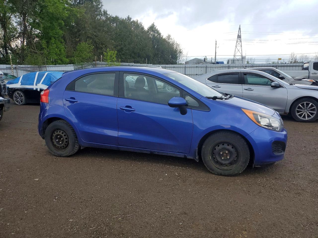 2014 Kia Rio Lx Blue vin: KNADM5A30E6954969