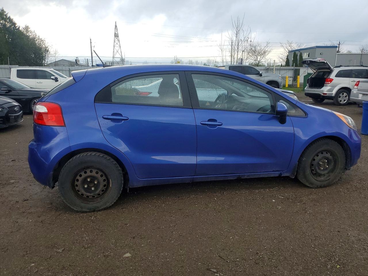 2014 Kia Rio Lx Blue vin: KNADM5A30E6954969
